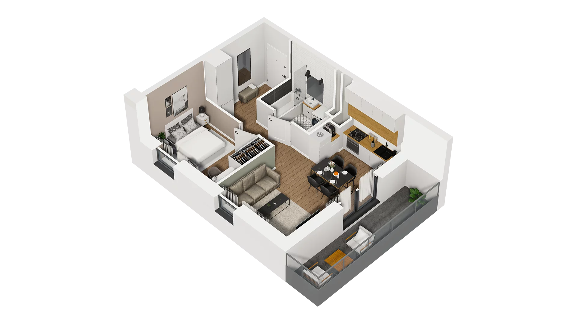 2 pokoje, mieszkanie 38,88 m², piętro 1, oferta nr D/10, Osiedle Warszawska - etap II, Gdańsk, Ujeścisko-Łostowice, Ujeścisko, ul. Warszawska
