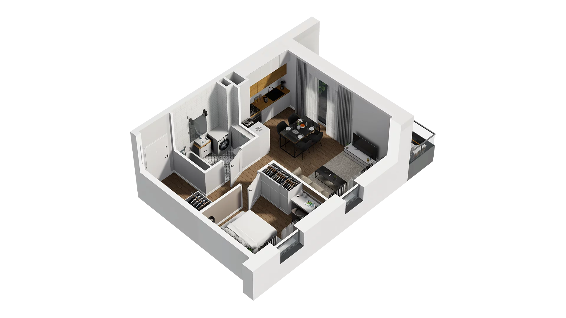 2 pokoje, mieszkanie 38,88 m², piętro 1, oferta nr D/10, Osiedle Warszawska - etap II, Gdańsk, Ujeścisko-Łostowice, Ujeścisko, ul. Warszawska