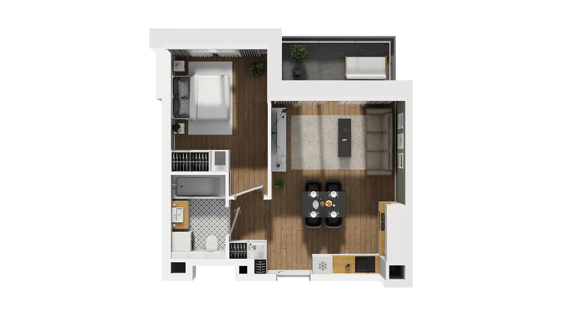 2 pokoje, mieszkanie 38,84 m², piętro 1, oferta nr D/13, Osiedle Warszawska - etap II, Gdańsk, Ujeścisko-Łostowice, Ujeścisko, ul. Warszawska