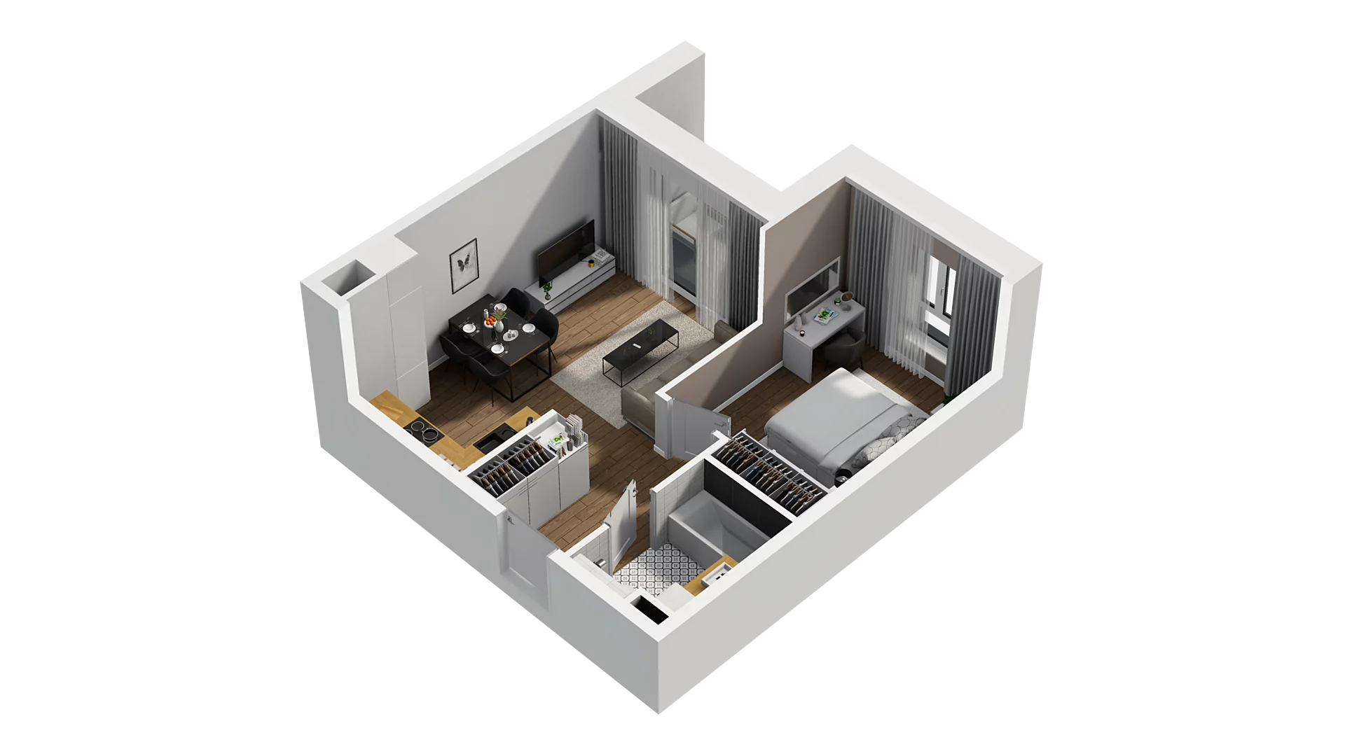 2 pokoje, mieszkanie 38,66 m², piętro 2, oferta nr D/17, Osiedle Warszawska - etap II, Gdańsk, Ujeścisko-Łostowice, Ujeścisko, ul. Warszawska