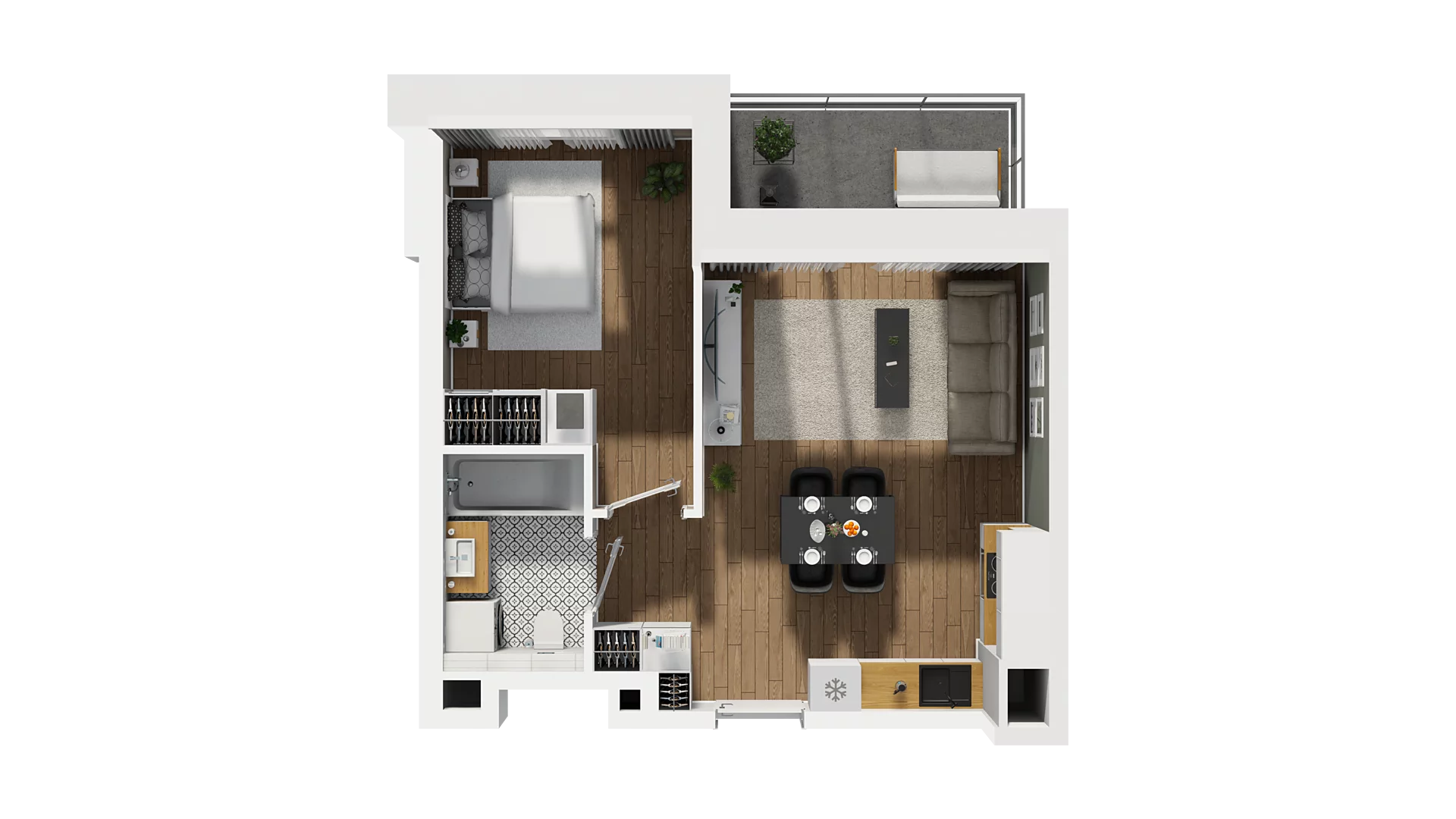 2 pokoje, mieszkanie 38,72 m², piętro 2, oferta nr D/21, Osiedle Warszawska - etap II, Gdańsk, Ujeścisko-Łostowice, Ujeścisko, ul. Warszawska