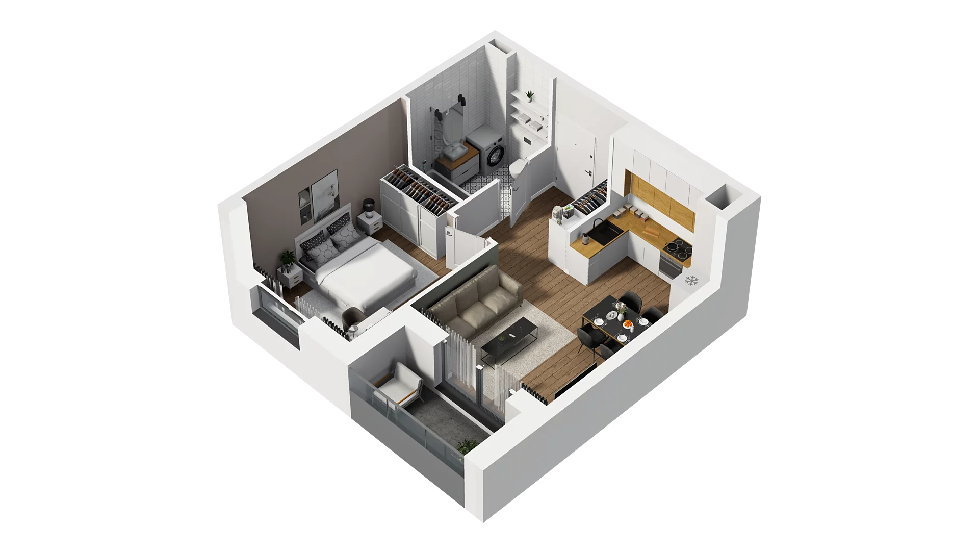 2 pokoje, mieszkanie 39,47 m², piętro 2, oferta nr D/24, Osiedle Warszawska - etap II, Gdańsk, Ujeścisko-Łostowice, Ujeścisko, ul. Warszawska
