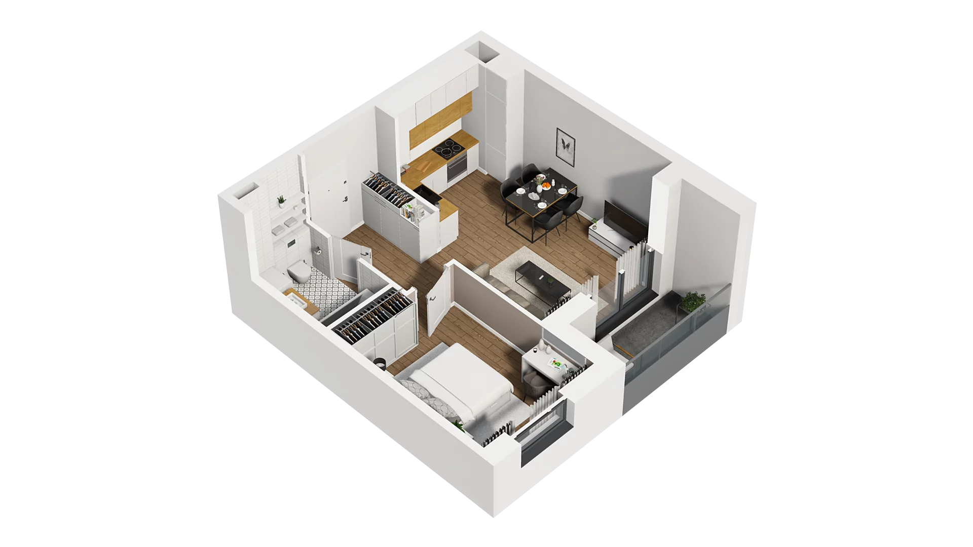 2 pokoje, mieszkanie 39,47 m², piętro 2, oferta nr D/24, Osiedle Warszawska - etap II, Gdańsk, Ujeścisko-Łostowice, Ujeścisko, ul. Warszawska