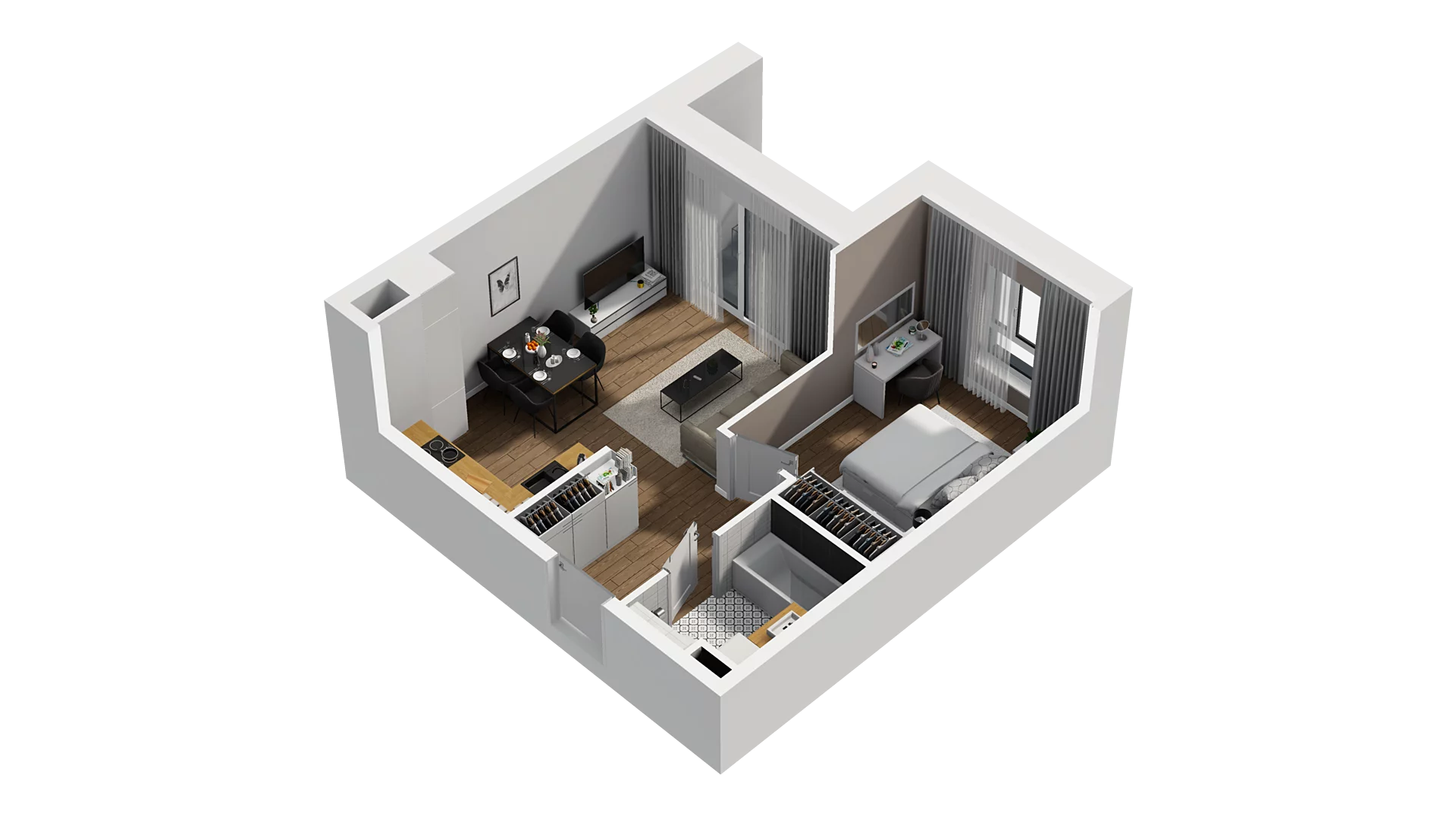 2 pokoje, mieszkanie 39,47 m², piętro 2, oferta nr D/24, Osiedle Warszawska - etap II, Gdańsk, Ujeścisko-Łostowice, Ujeścisko, ul. Warszawska