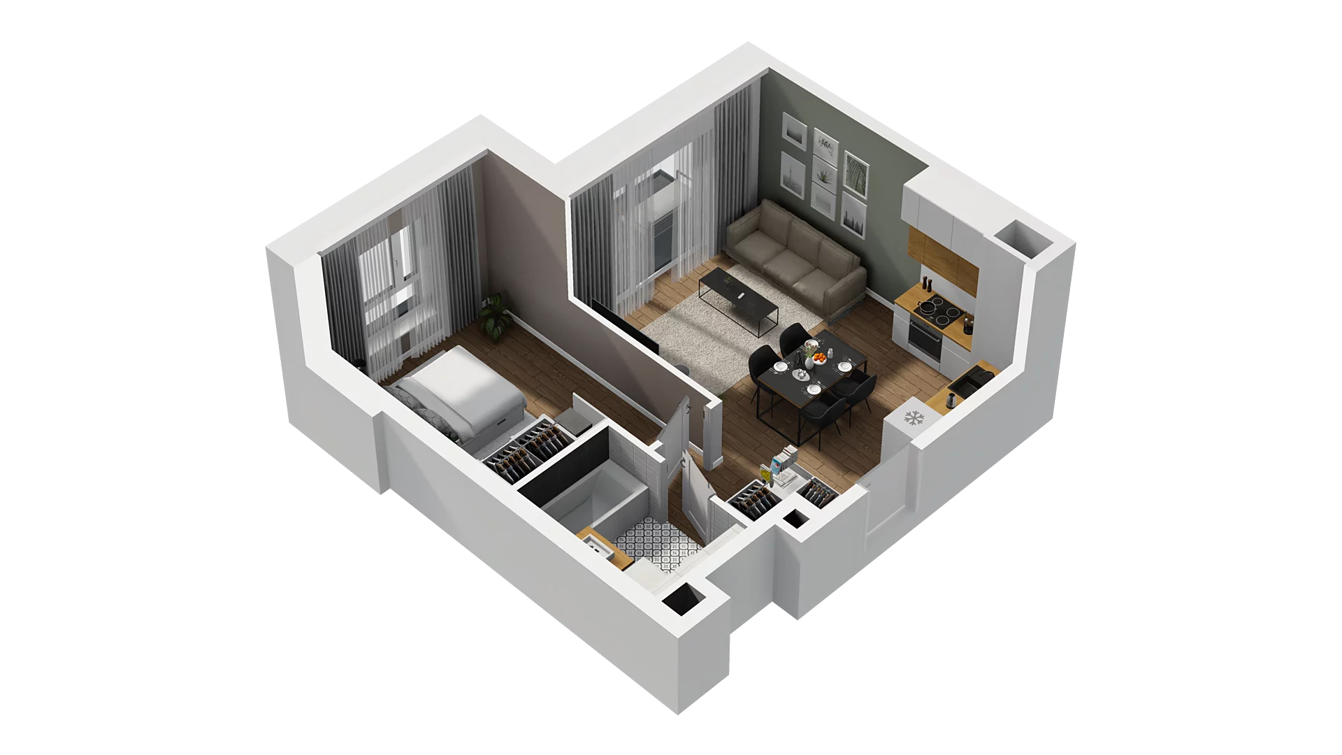 2 pokoje, mieszkanie 38,72 m², piętro 3, oferta nr D/29, Osiedle Warszawska - etap II, Gdańsk, Ujeścisko-Łostowice, Ujeścisko, ul. Warszawska