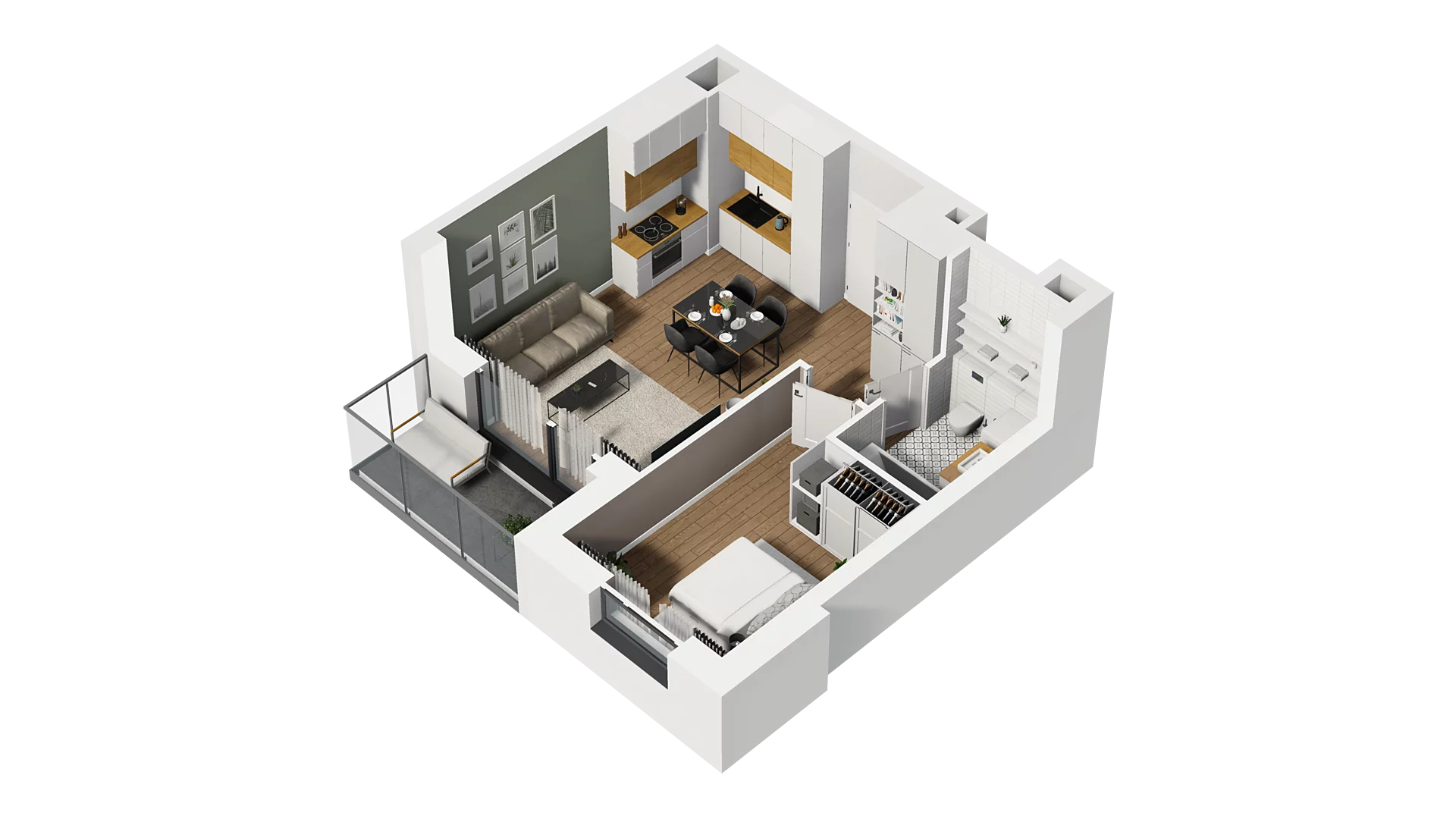 2 pokoje, mieszkanie 38,72 m², piętro 3, oferta nr D/29, Osiedle Warszawska - etap II, Gdańsk, Ujeścisko-Łostowice, Ujeścisko, ul. Warszawska