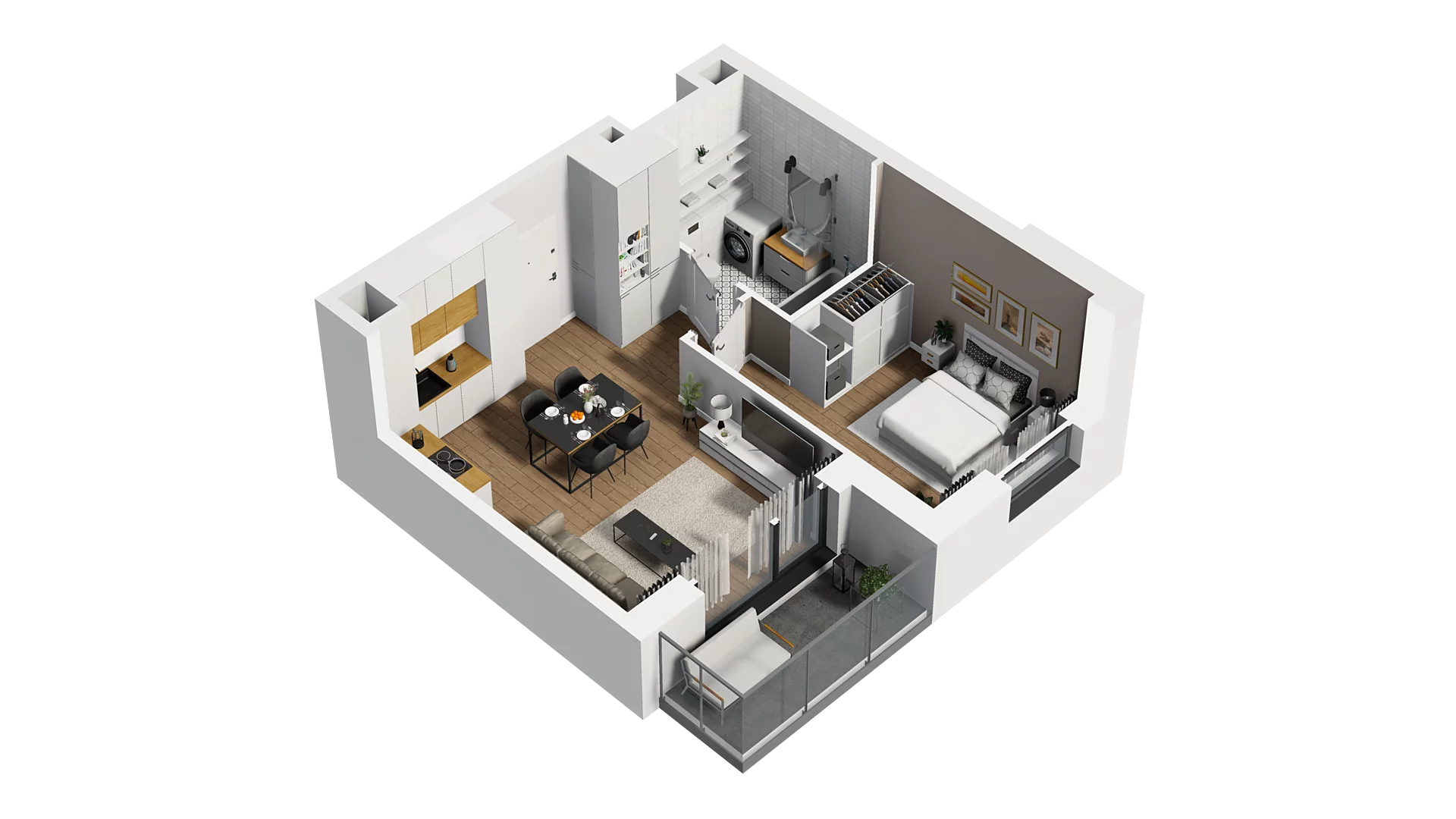 2 pokoje, mieszkanie 38,72 m², piętro 3, oferta nr D/29, Osiedle Warszawska - etap II, Gdańsk, Ujeścisko-Łostowice, Ujeścisko, ul. Warszawska