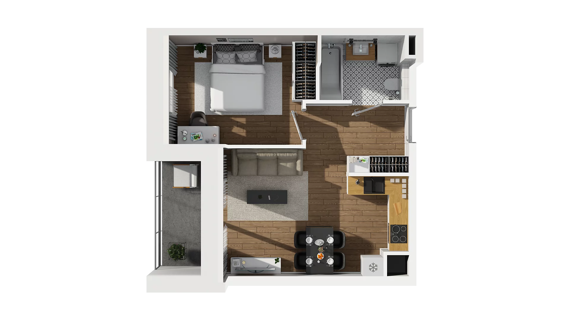 2 pokoje, mieszkanie 39,79 m², piętro 5, oferta nr D/48, Osiedle Warszawska - etap II, Gdańsk, Ujeścisko-Łostowice, Ujeścisko, ul. Warszawska