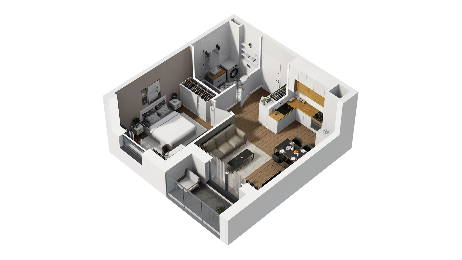 2 pokoje, mieszkanie 39,79 m², piętro 5, oferta nr D/48, Osiedle Warszawska - etap II, Gdańsk, Ujeścisko-Łostowice, Ujeścisko, ul. Warszawska