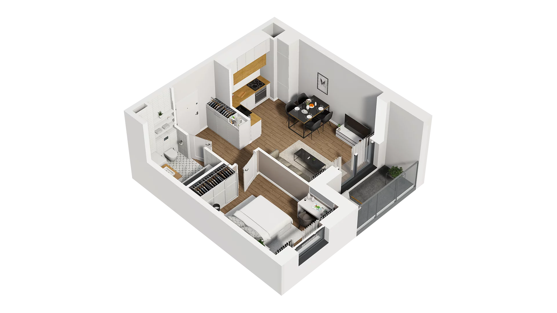 2 pokoje, mieszkanie 39,79 m², piętro 5, oferta nr D/48, Osiedle Warszawska - etap II, Gdańsk, Ujeścisko-Łostowice, Ujeścisko, ul. Warszawska