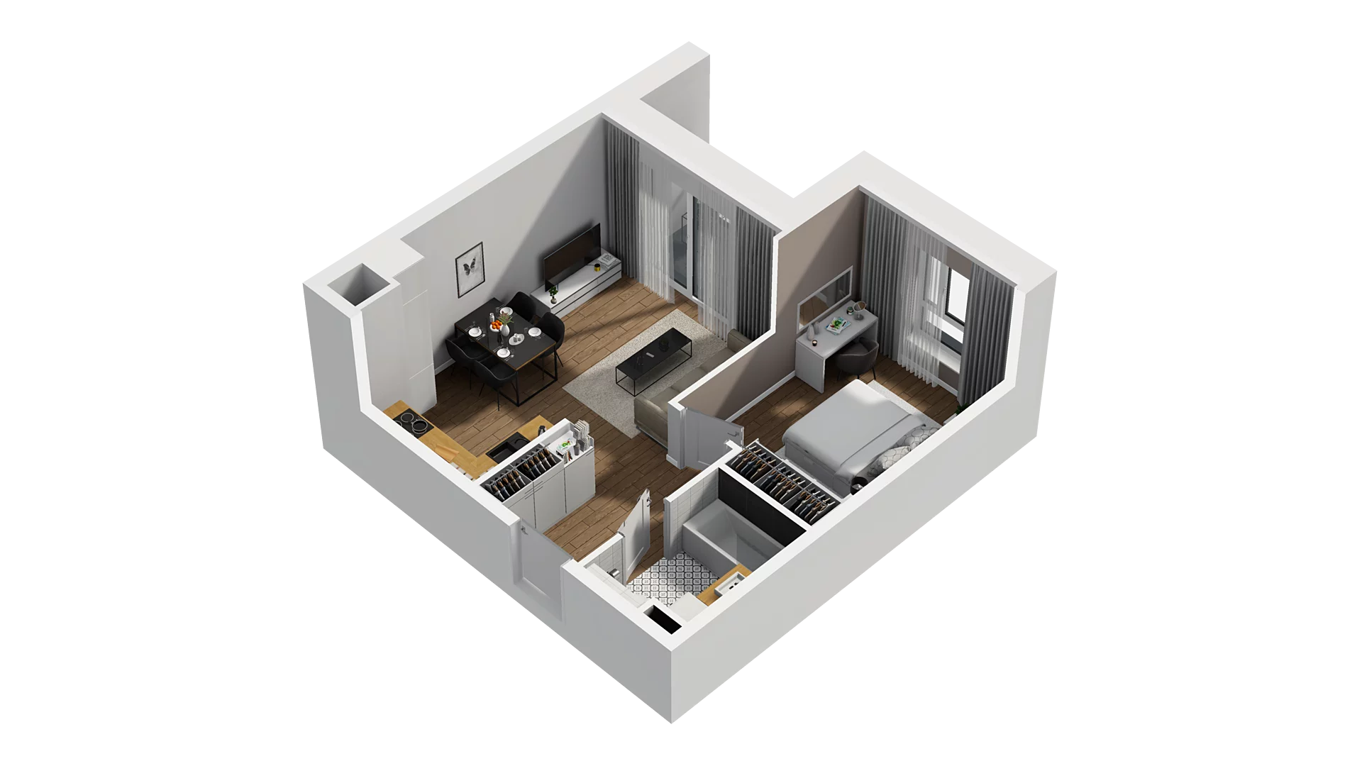 2 pokoje, mieszkanie 39,79 m², piętro 5, oferta nr D/48, Osiedle Warszawska - etap II, Gdańsk, Ujeścisko-Łostowice, Ujeścisko, ul. Warszawska