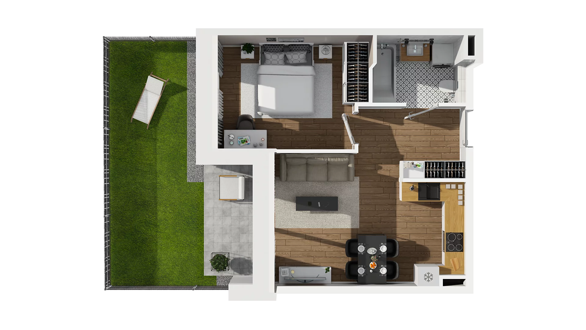 2 pokoje, mieszkanie 39,87 m², parter, oferta nr C/4, Osiedle Warszawska - etap II, Gdańsk, Ujeścisko-Łostowice, Ujeścisko, ul. Warszawska