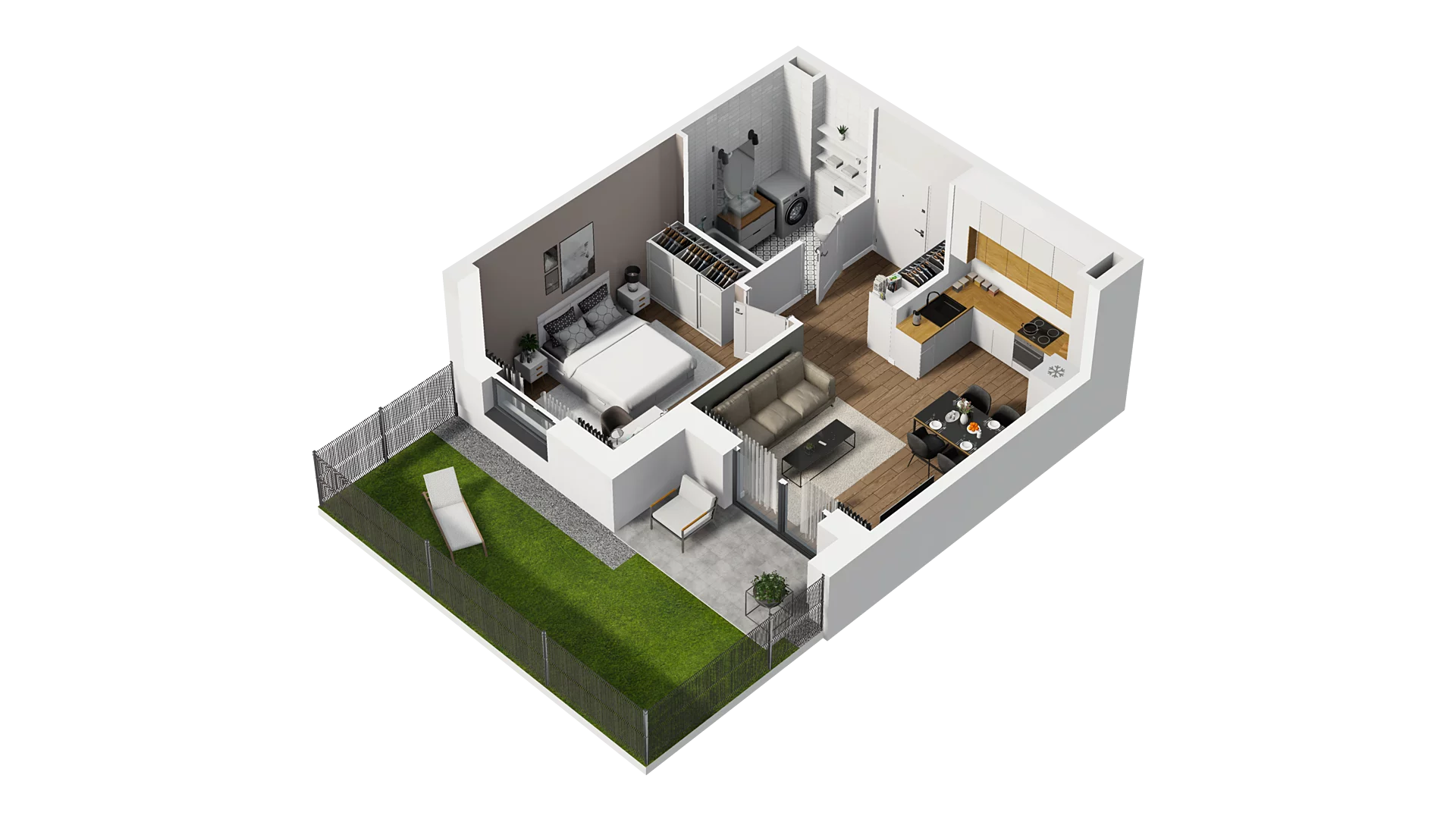 2 pokoje, mieszkanie 39,87 m², parter, oferta nr C/4, Osiedle Warszawska - etap II, Gdańsk, Ujeścisko-Łostowice, Ujeścisko, ul. Warszawska