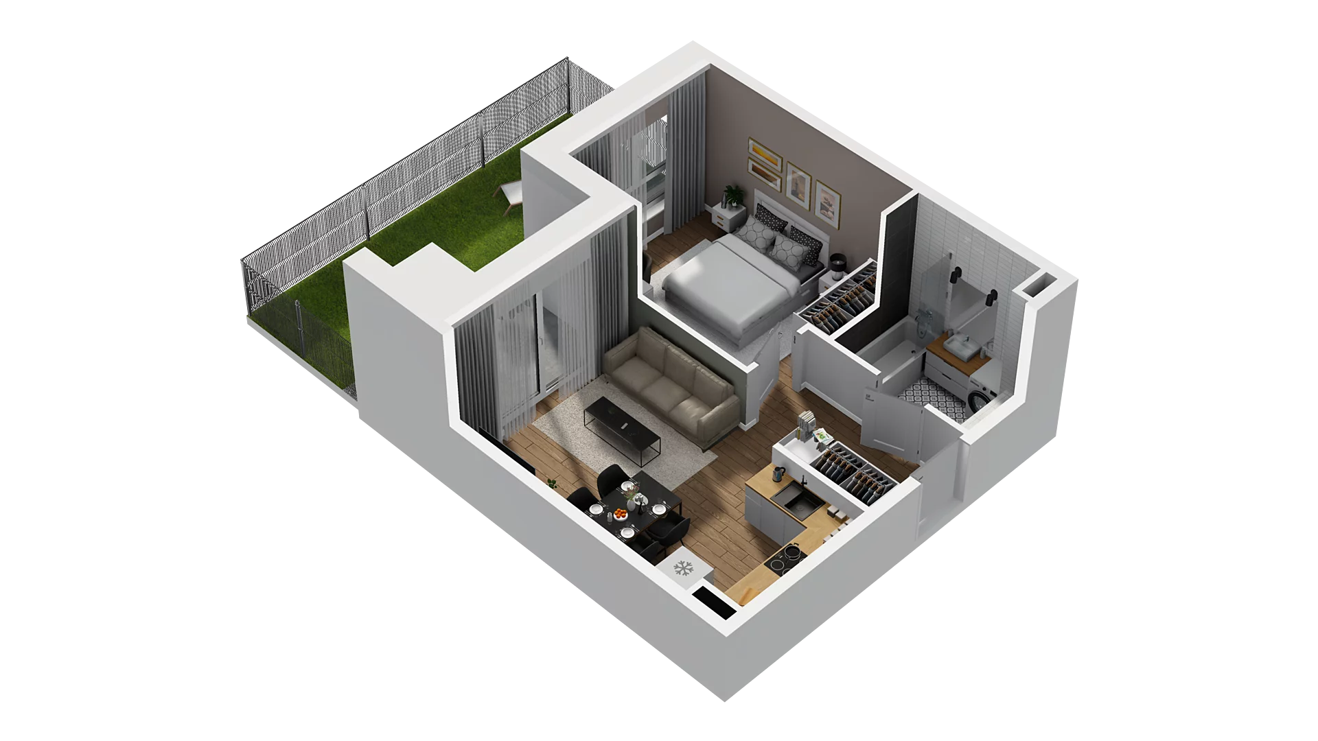 2 pokoje, mieszkanie 39,05 m², parter, oferta nr C/5, Osiedle Warszawska - etap II, Gdańsk, Ujeścisko-Łostowice, Ujeścisko, ul. Warszawska