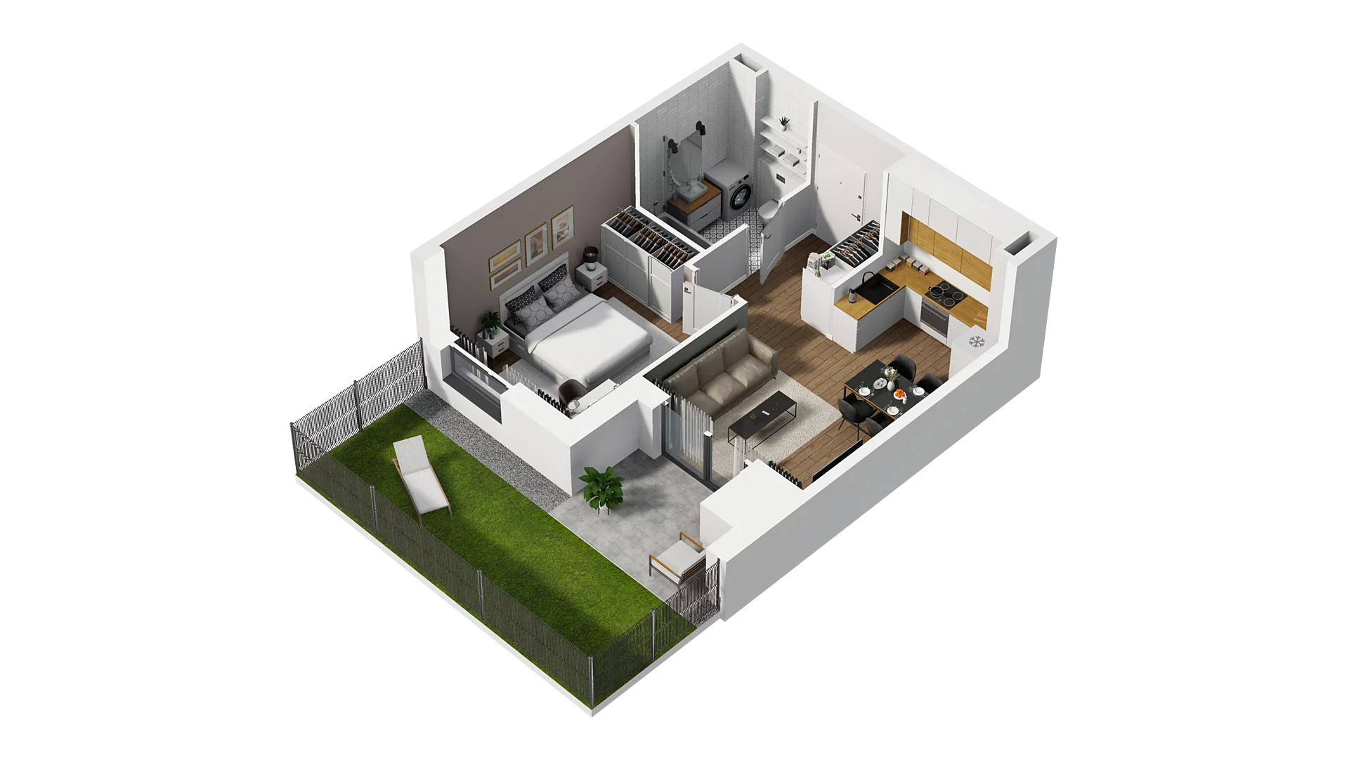 2 pokoje, mieszkanie 39,05 m², parter, oferta nr C/5, Osiedle Warszawska - etap II, Gdańsk, Ujeścisko-Łostowice, Ujeścisko, ul. Warszawska