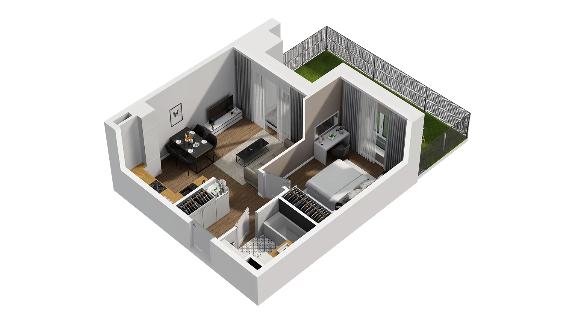2 pokoje, mieszkanie 39,05 m², parter, oferta nr C/5, Osiedle Warszawska - etap II, Gdańsk, Ujeścisko-Łostowice, Ujeścisko, ul. Warszawska