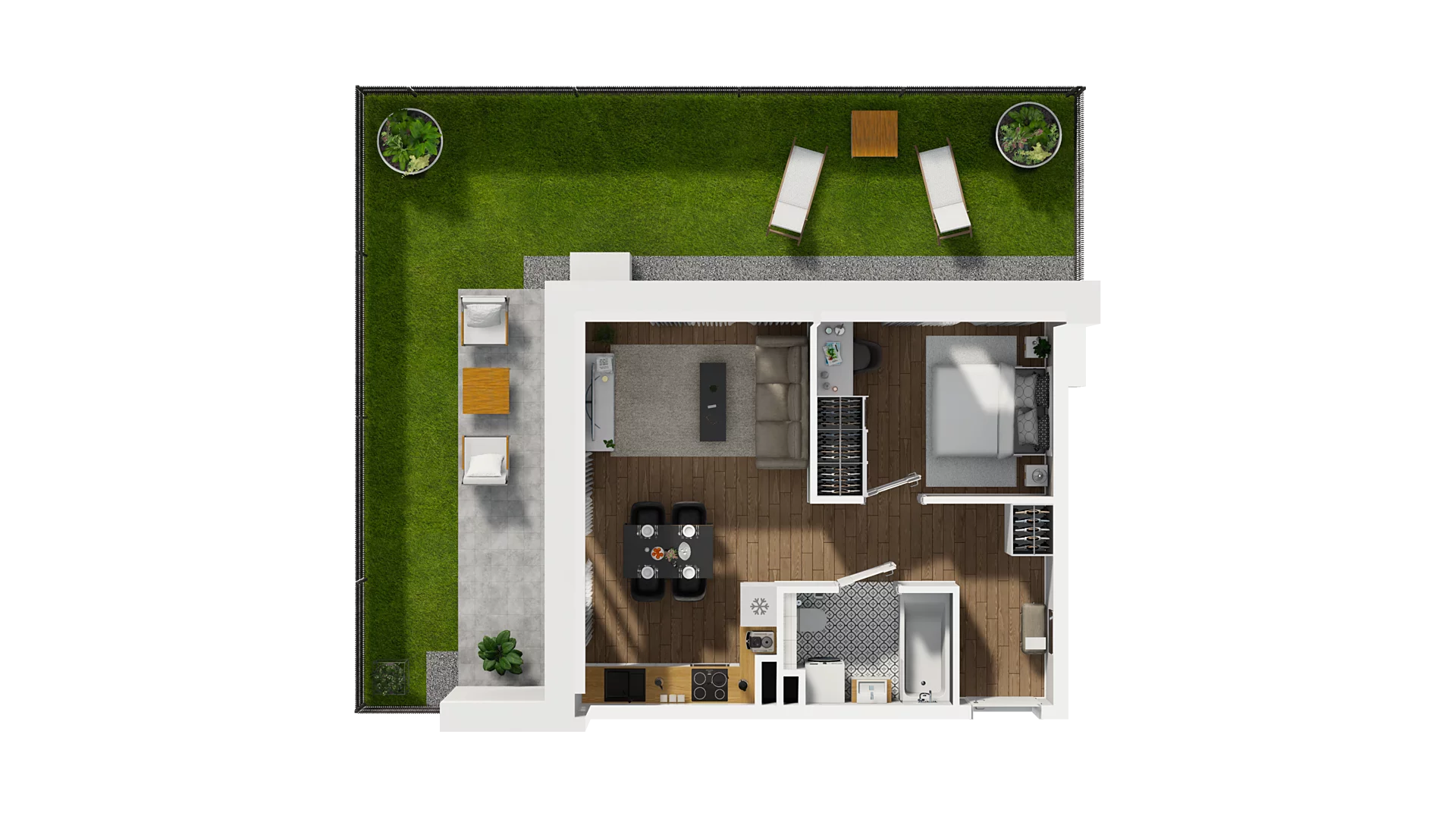 2 pokoje, mieszkanie 39,27 m², parter, oferta nr C/6, Osiedle Warszawska - etap II, Gdańsk, Ujeścisko-Łostowice, Ujeścisko, ul. Warszawska
