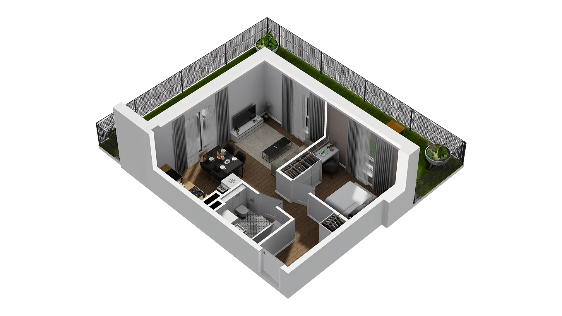 2 pokoje, mieszkanie 39,27 m², parter, oferta nr C/6, Osiedle Warszawska - etap II, Gdańsk, Ujeścisko-Łostowice, Ujeścisko, ul. Warszawska