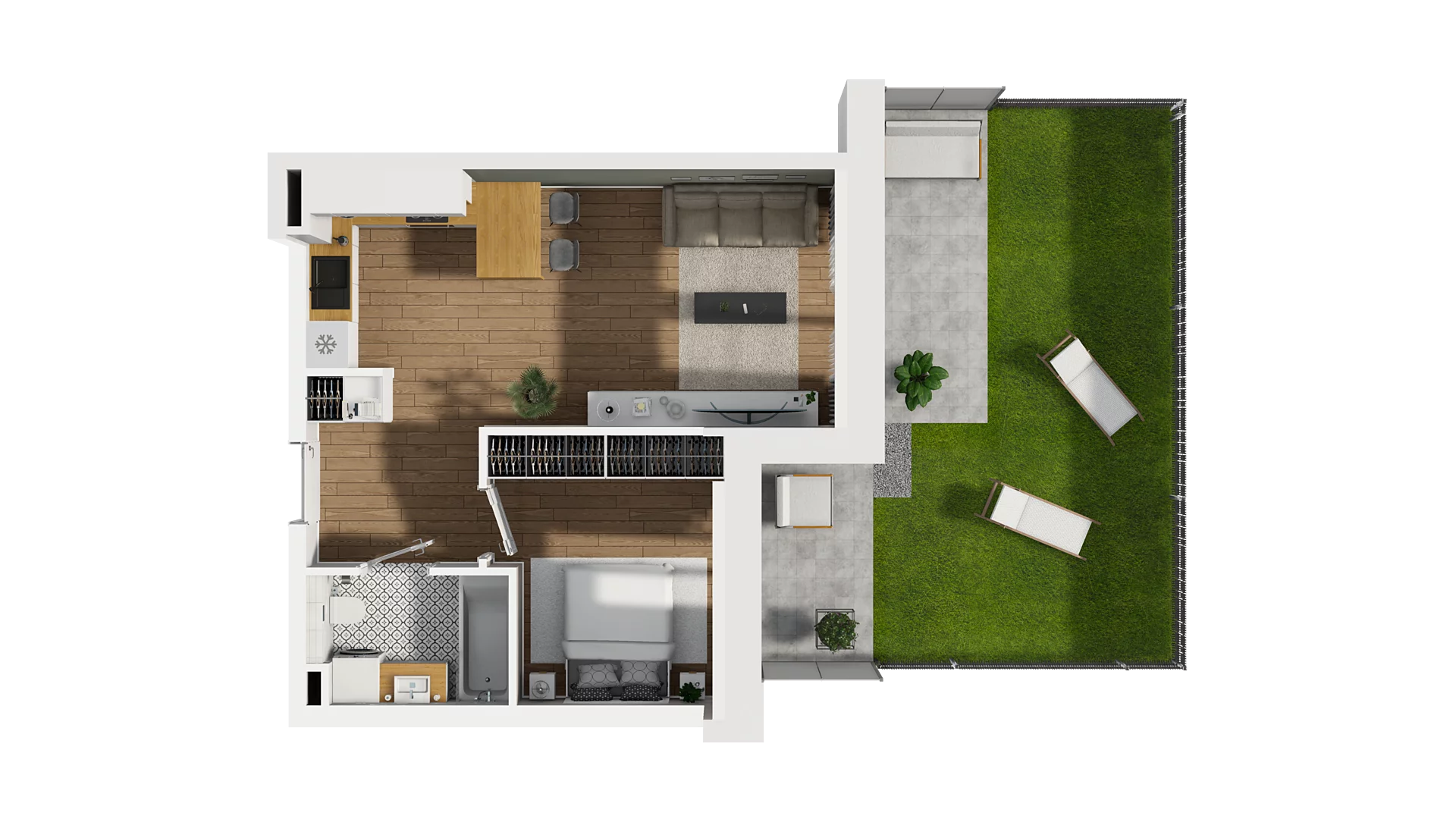 2 pokoje, mieszkanie 38,89 m², parter, oferta nr C/8, Osiedle Warszawska - etap II, Gdańsk, Ujeścisko-Łostowice, Ujeścisko, ul. Warszawska