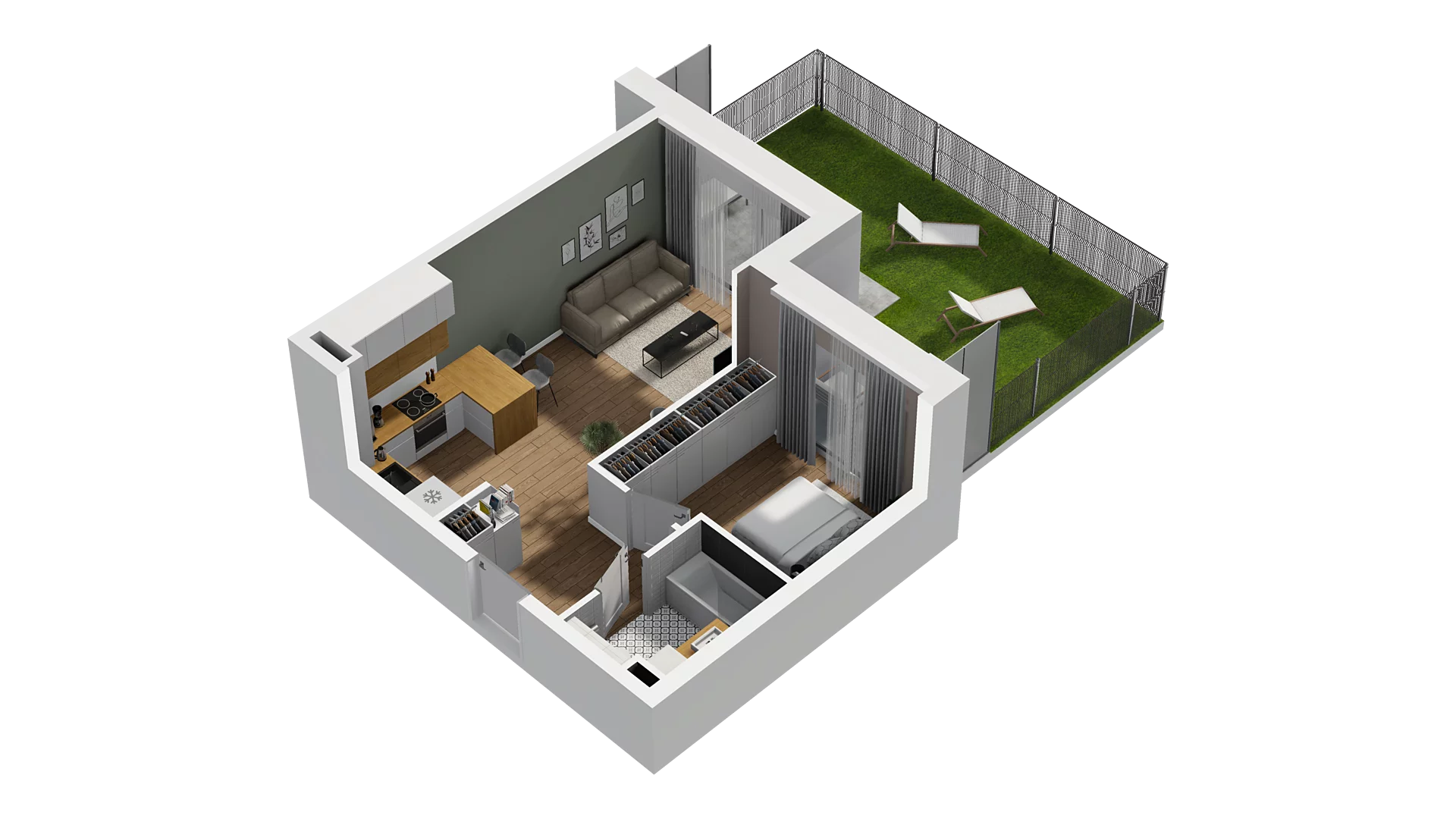 2 pokoje, mieszkanie 38,89 m², parter, oferta nr C/8, Osiedle Warszawska - etap II, Gdańsk, Ujeścisko-Łostowice, Ujeścisko, ul. Warszawska