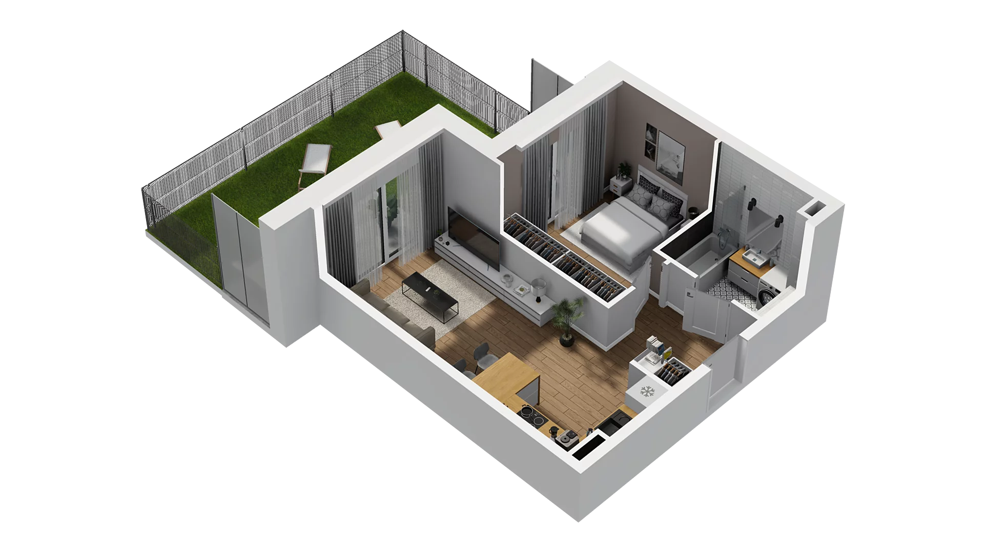 2 pokoje, mieszkanie 38,89 m², parter, oferta nr C/8, Osiedle Warszawska - etap II, Gdańsk, Ujeścisko-Łostowice, Ujeścisko, ul. Warszawska