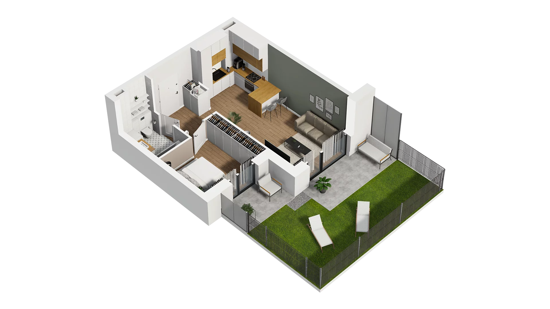 2 pokoje, mieszkanie 38,89 m², parter, oferta nr C/8, Osiedle Warszawska - etap II, Gdańsk, Ujeścisko-Łostowice, Ujeścisko, ul. Warszawska