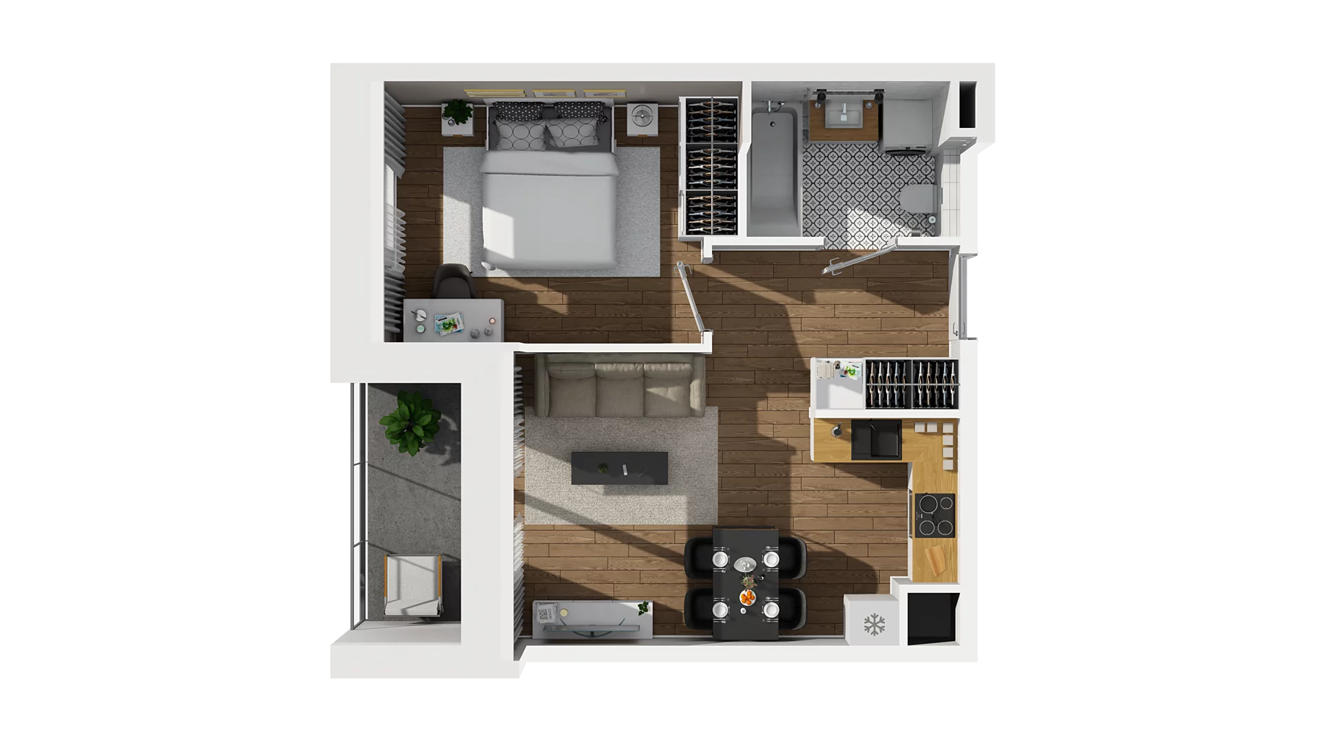 2 pokoje, mieszkanie 38,88 m², piętro 4, oferta nr C/33, Osiedle Warszawska - etap II, Gdańsk, Ujeścisko-Łostowice, Ujeścisko, ul. Warszawska