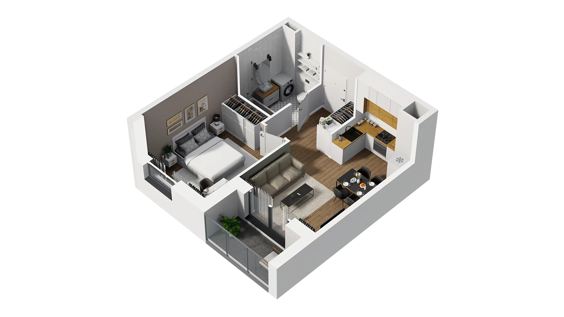 2 pokoje, mieszkanie 38,88 m², piętro 4, oferta nr C/33, Osiedle Warszawska - etap II, Gdańsk, Ujeścisko-Łostowice, Ujeścisko, ul. Warszawska