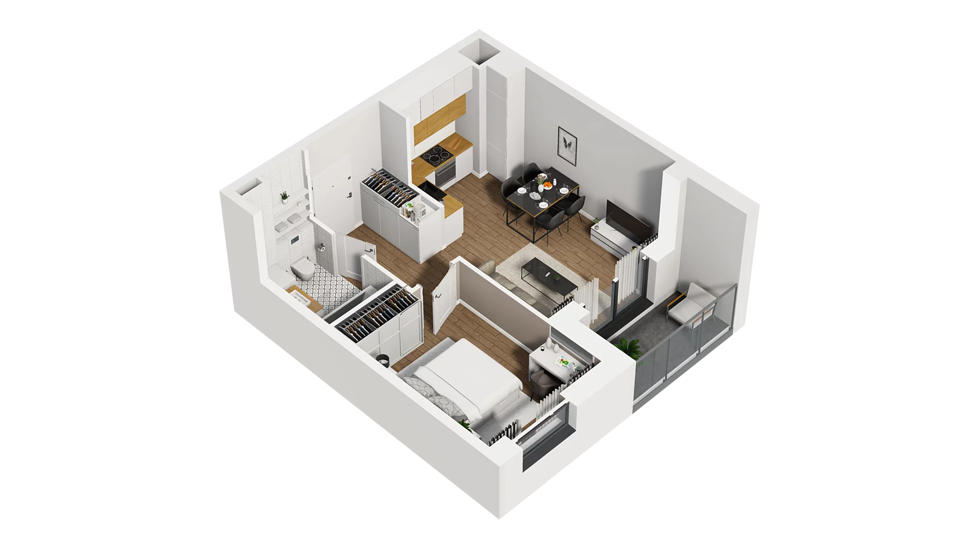 2 pokoje, mieszkanie 38,88 m², piętro 4, oferta nr C/33, Osiedle Warszawska - etap II, Gdańsk, Ujeścisko-Łostowice, Ujeścisko, ul. Warszawska