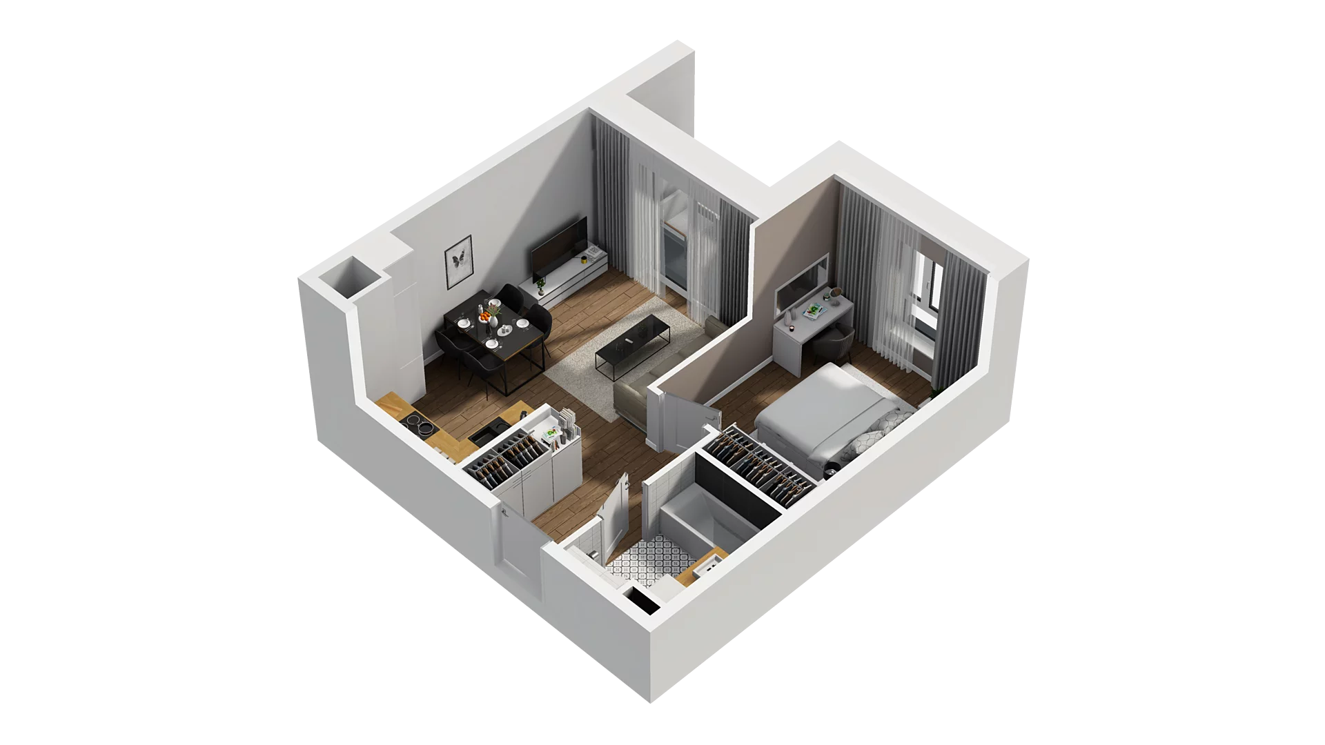 2 pokoje, mieszkanie 38,88 m², piętro 4, oferta nr C/33, Osiedle Warszawska - etap II, Gdańsk, Ujeścisko-Łostowice, Ujeścisko, ul. Warszawska