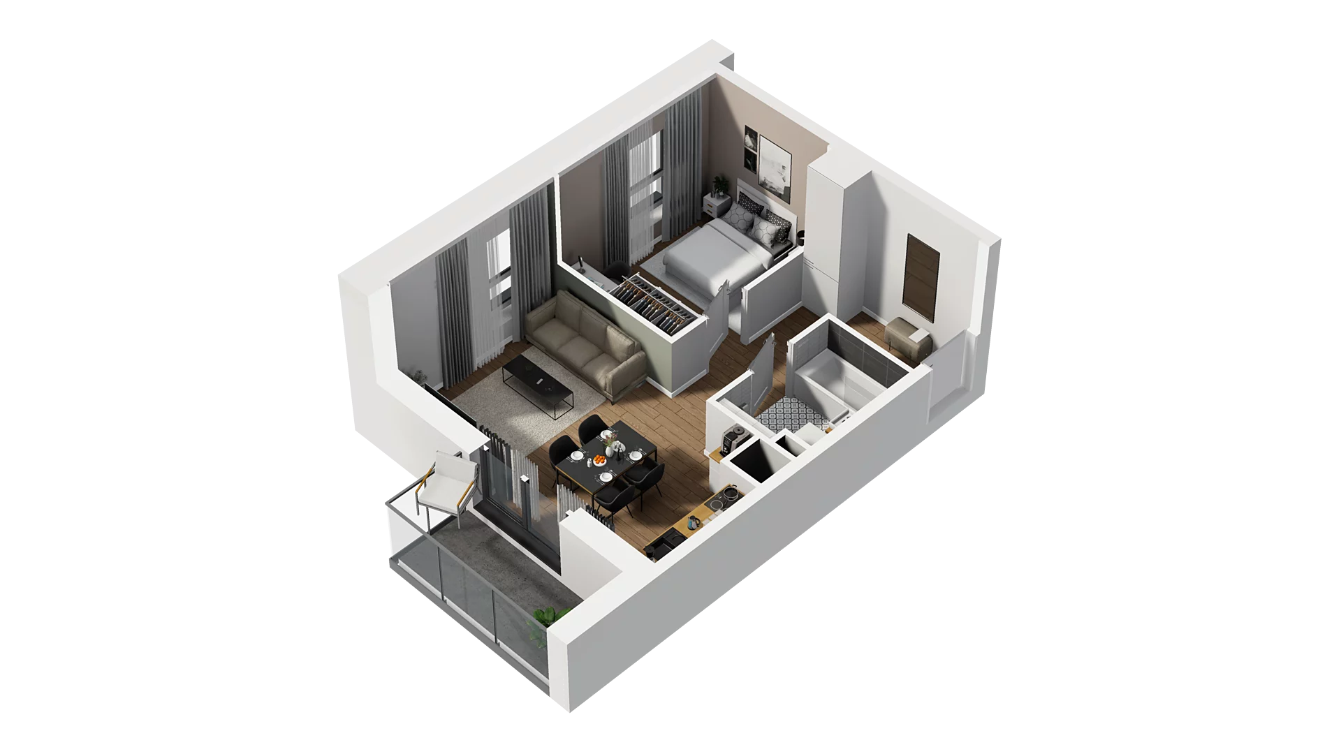2 pokoje, mieszkanie 39,51 m², piętro 4, oferta nr C/34, Osiedle Warszawska - etap II, Gdańsk, Ujeścisko-Łostowice, Ujeścisko, ul. Warszawska