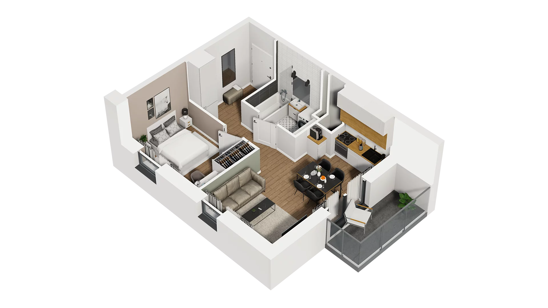 2 pokoje, mieszkanie 39,51 m², piętro 4, oferta nr C/34, Osiedle Warszawska - etap II, Gdańsk, Ujeścisko-Łostowice, Ujeścisko, ul. Warszawska