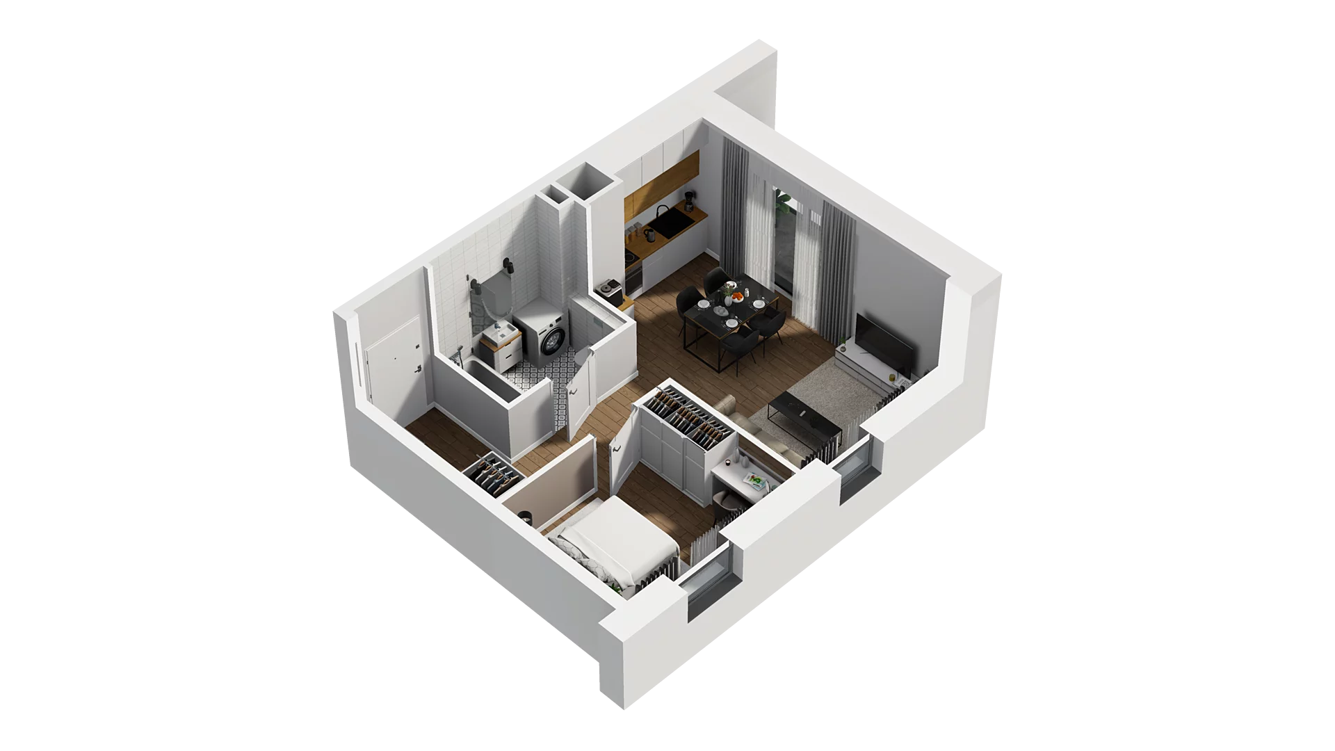 2 pokoje, mieszkanie 39,51 m², piętro 4, oferta nr C/34, Osiedle Warszawska - etap II, Gdańsk, Ujeścisko-Łostowice, Ujeścisko, ul. Warszawska