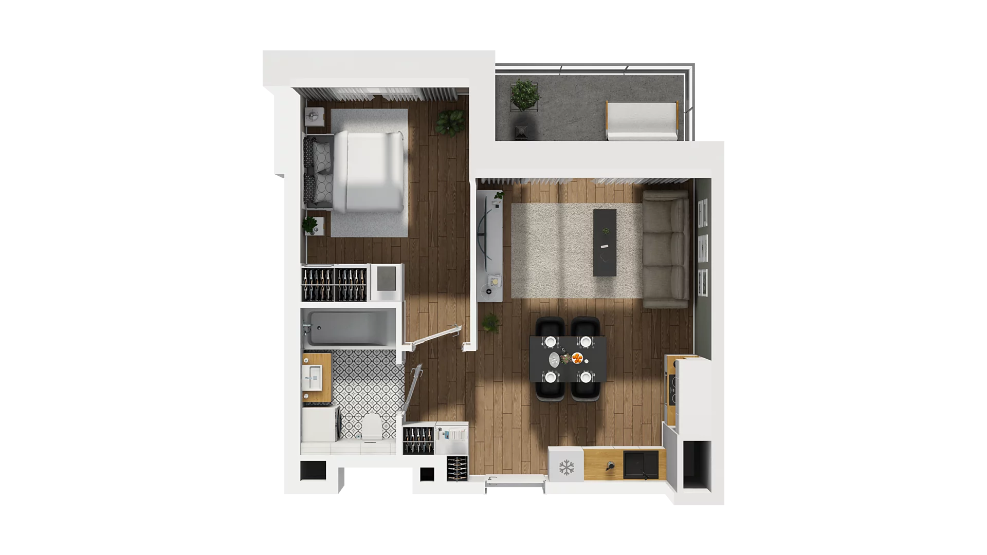 2 pokoje, mieszkanie 39,10 m², piętro 5, oferta nr C/45, Osiedle Warszawska - etap II, Gdańsk, Ujeścisko-Łostowice, Ujeścisko, ul. Warszawska