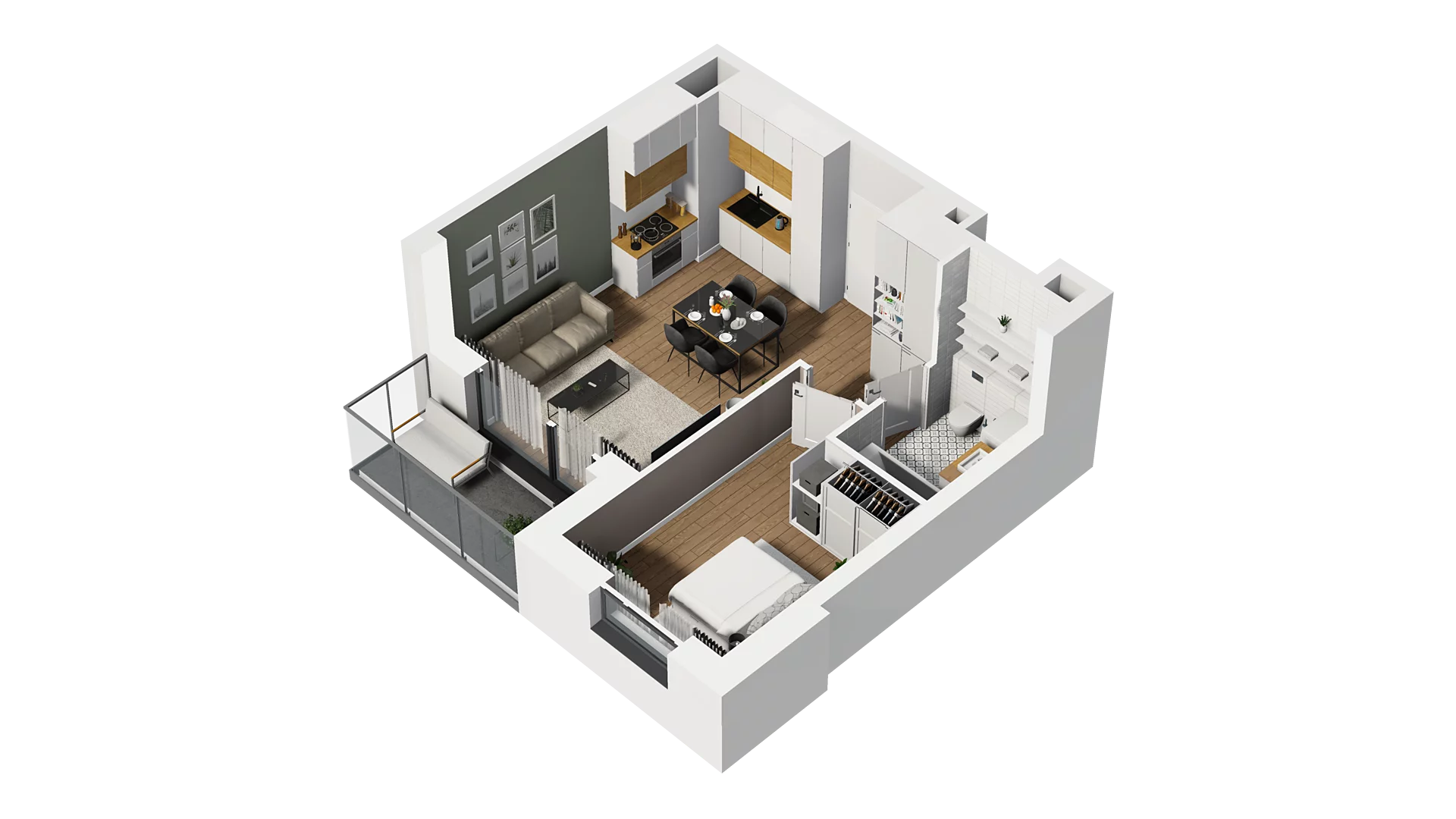 2 pokoje, mieszkanie 39,10 m², piętro 5, oferta nr C/45, Osiedle Warszawska - etap II, Gdańsk, Ujeścisko-Łostowice, Ujeścisko, ul. Warszawska