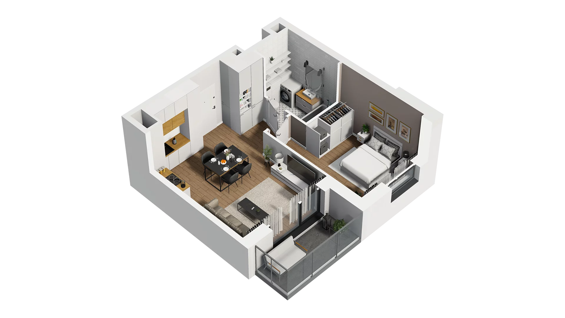 2 pokoje, mieszkanie 39,10 m², piętro 5, oferta nr C/45, Osiedle Warszawska - etap II, Gdańsk, Ujeścisko-Łostowice, Ujeścisko, ul. Warszawska