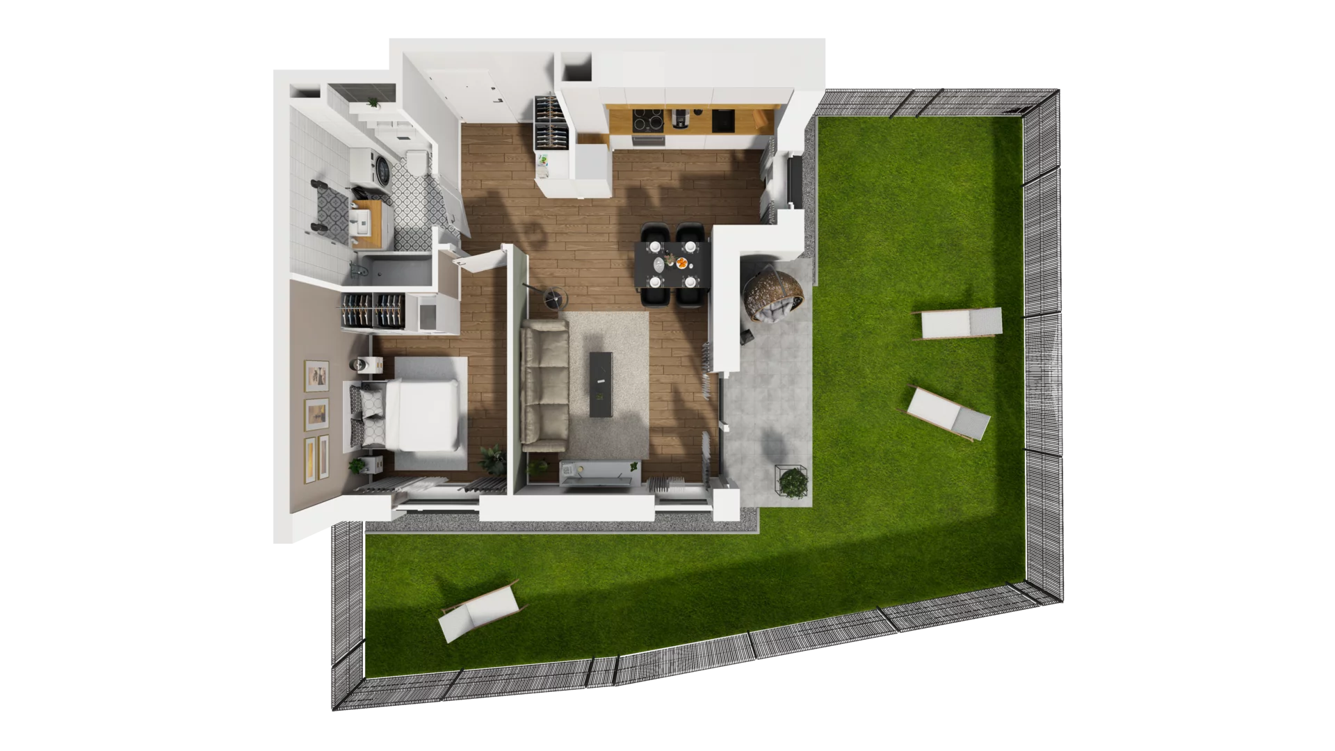 2 pokoje, mieszkanie 42,80 m², parter, oferta nr E/27, Osiedle Warszawska - etap I, Gdańsk, Ujeścisko-Łostowice, Ujeścisko, ul. Warszawska