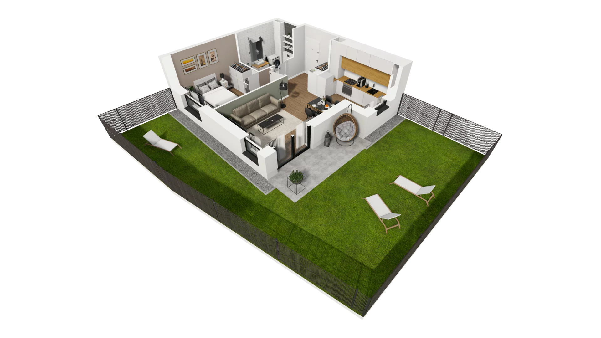 2 pokoje, mieszkanie 42,80 m², parter, oferta nr E/27, Osiedle Warszawska - etap I, Gdańsk, Ujeścisko-Łostowice, Ujeścisko, ul. Warszawska