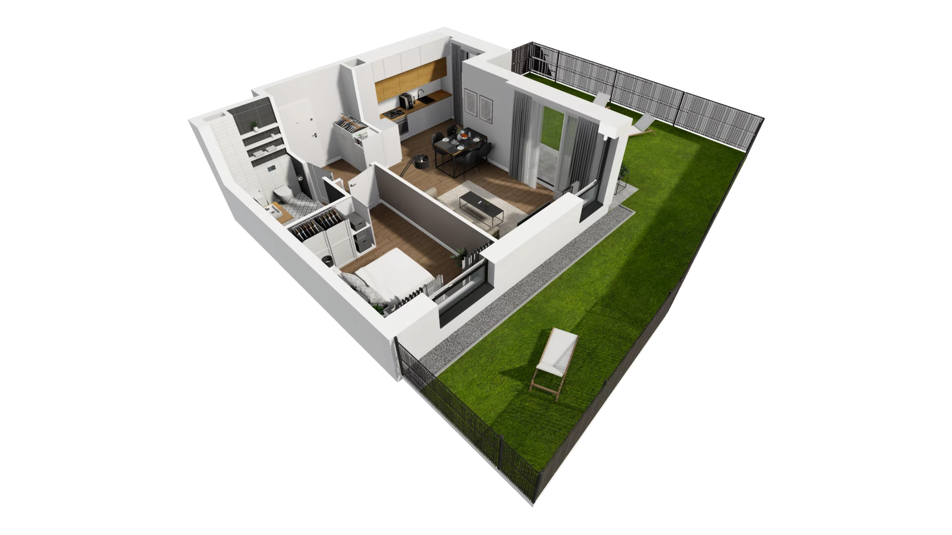 2 pokoje, mieszkanie 42,80 m², parter, oferta nr E/27, Osiedle Warszawska - etap I, Gdańsk, Ujeścisko-Łostowice, Ujeścisko, ul. Warszawska