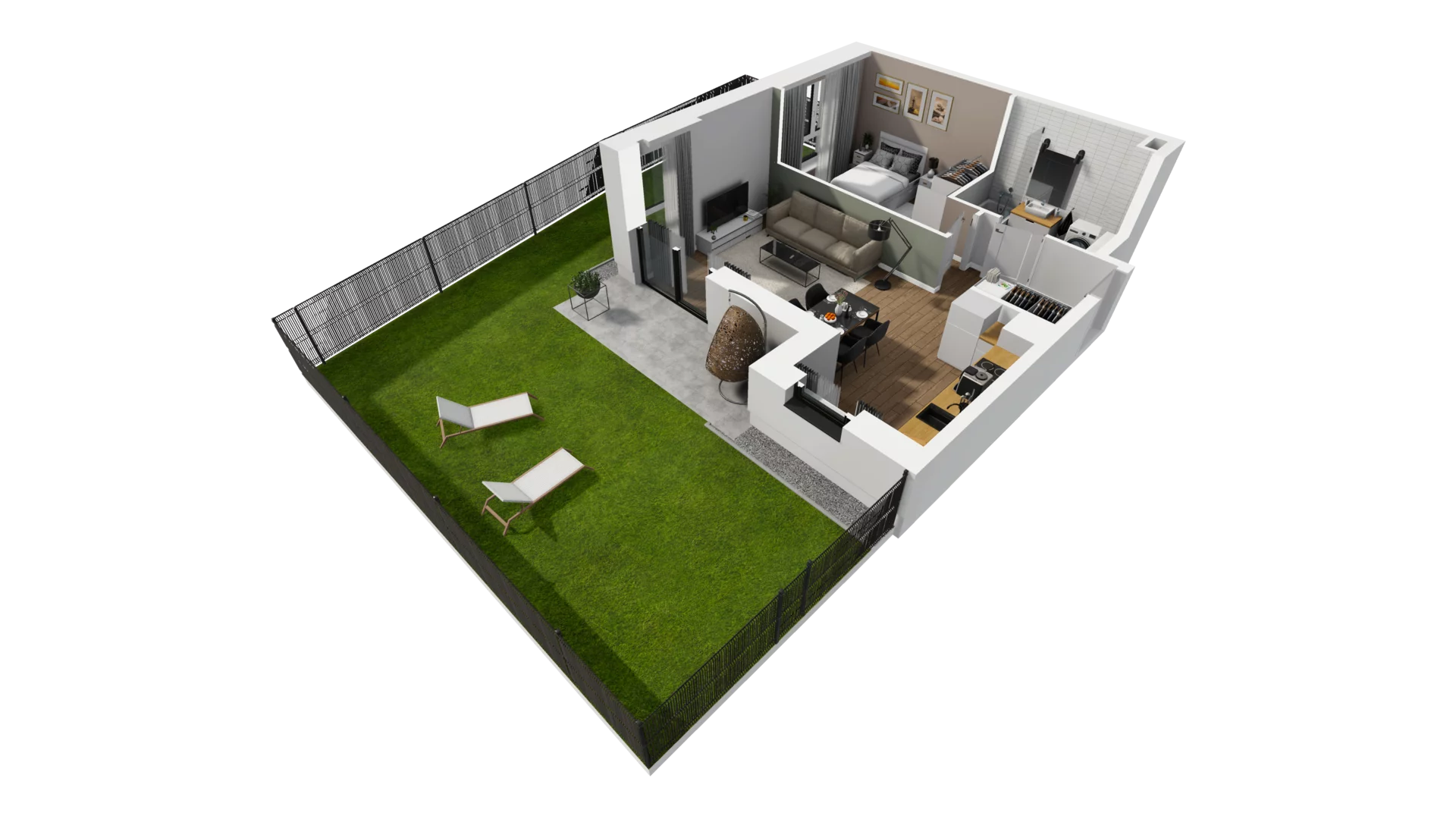 2 pokoje, mieszkanie 42,80 m², parter, oferta nr E/27, Osiedle Warszawska - etap I, Gdańsk, Ujeścisko-Łostowice, Ujeścisko, ul. Warszawska