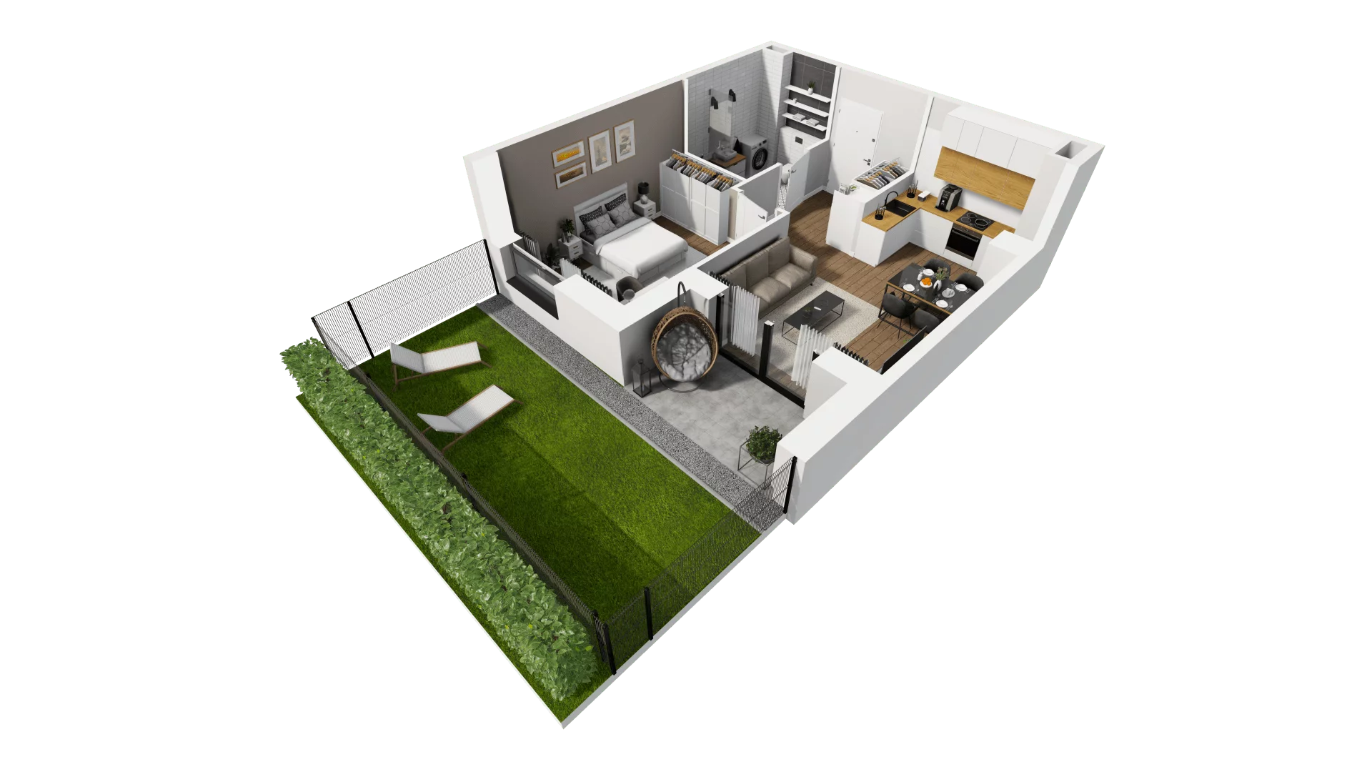 2 pokoje, mieszkanie 38,68 m², parter, oferta nr F/1, Osiedle Warszawska, Gdańsk, Ujeścisko-Łostowice, Ujeścisko, ul. Warszawska