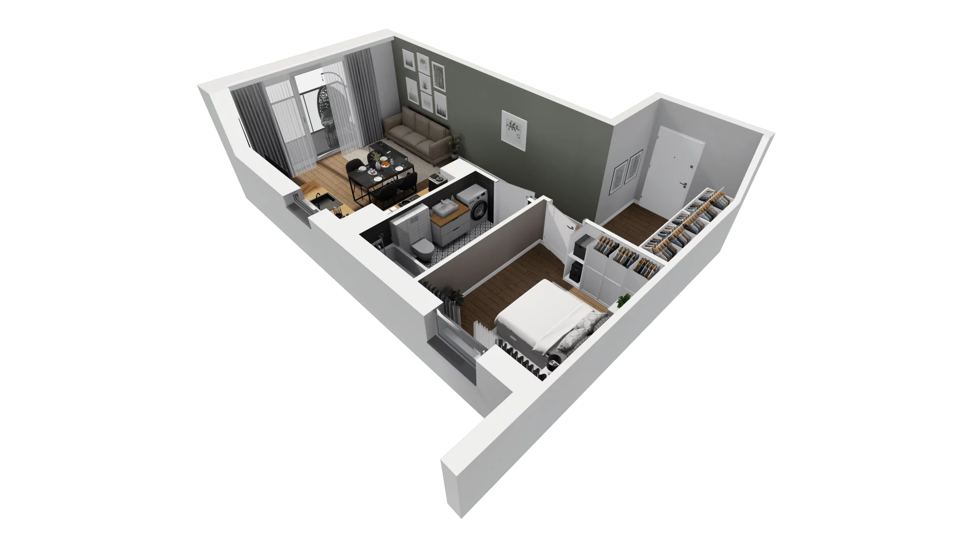 2 pokoje, mieszkanie 42,33 m², piętro 1, oferta nr F/11, Osiedle Warszawska, Gdańsk, Ujeścisko-Łostowice, Ujeścisko, ul. Warszawska