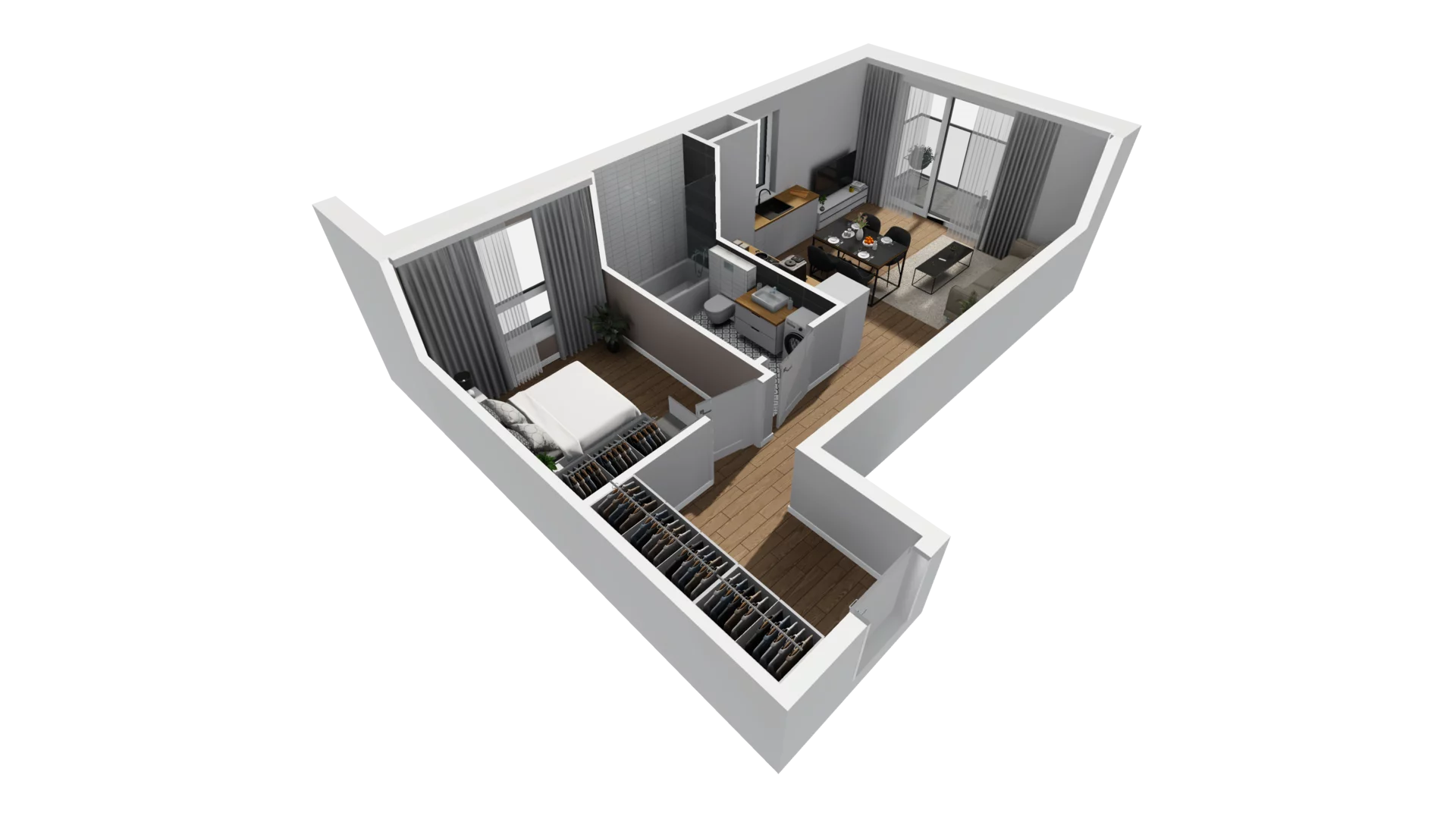 2 pokoje, mieszkanie 42,71 m², piętro 4, oferta nr F/35, Osiedle Warszawska - etap I, Gdańsk, Ujeścisko-Łostowice, Ujeścisko, ul. Warszawska