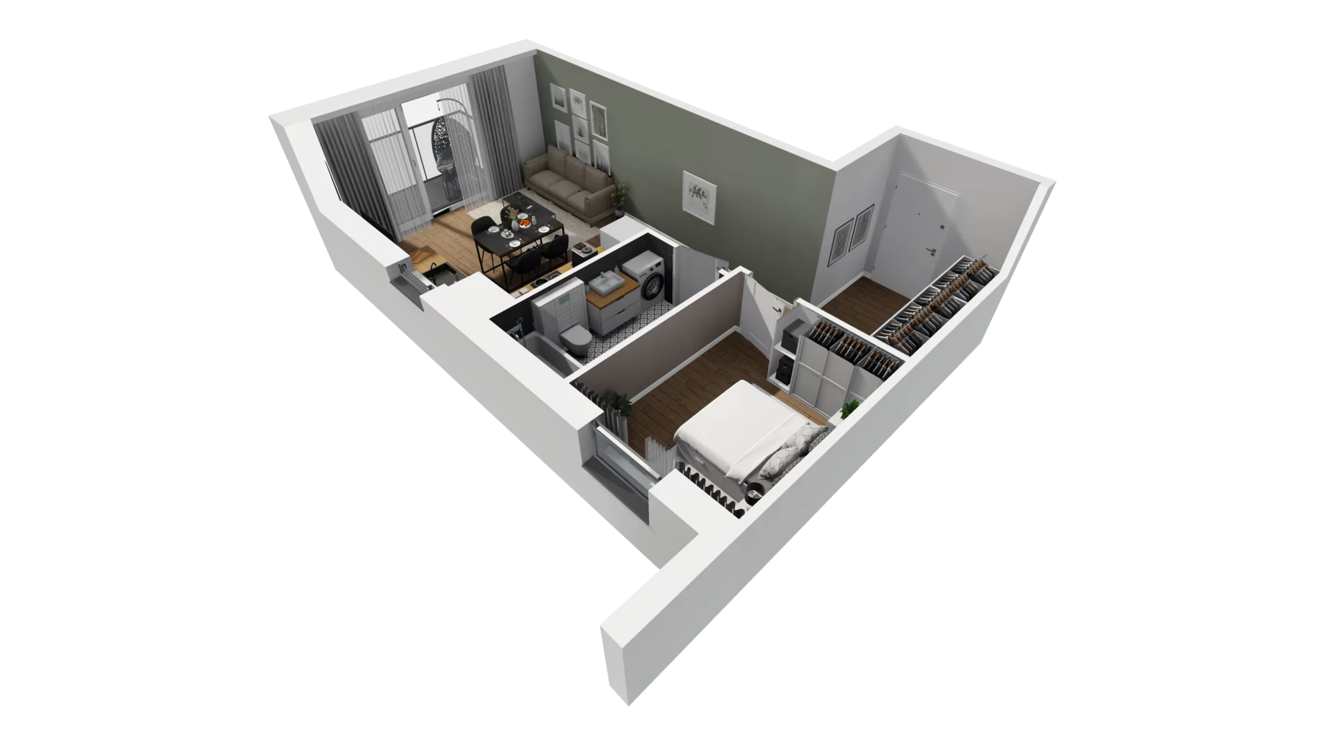 2 pokoje, mieszkanie 42,71 m², piętro 4, oferta nr F/35, Osiedle Warszawska - etap I, Gdańsk, Ujeścisko-Łostowice, Ujeścisko, ul. Warszawska