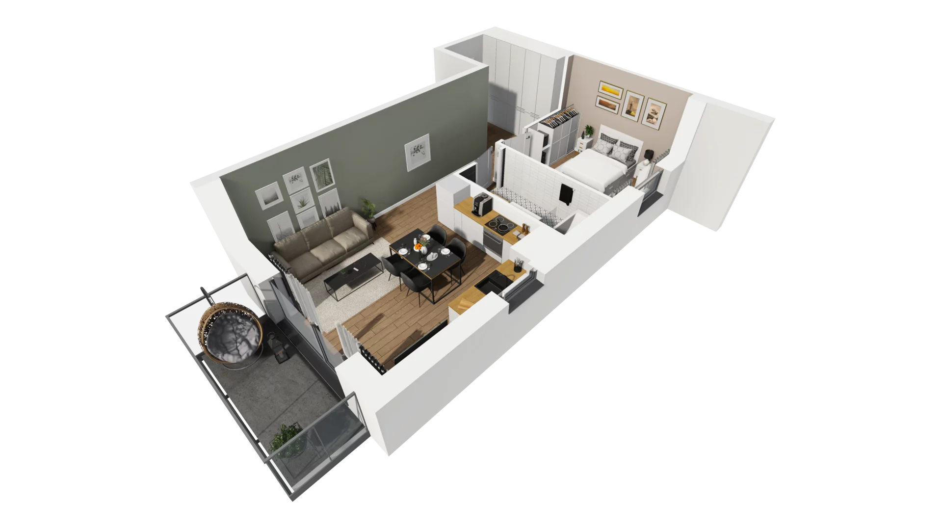 2 pokoje, mieszkanie 42,71 m², piętro 4, oferta nr F/35, Osiedle Warszawska - etap I, Gdańsk, Ujeścisko-Łostowice, Ujeścisko, ul. Warszawska