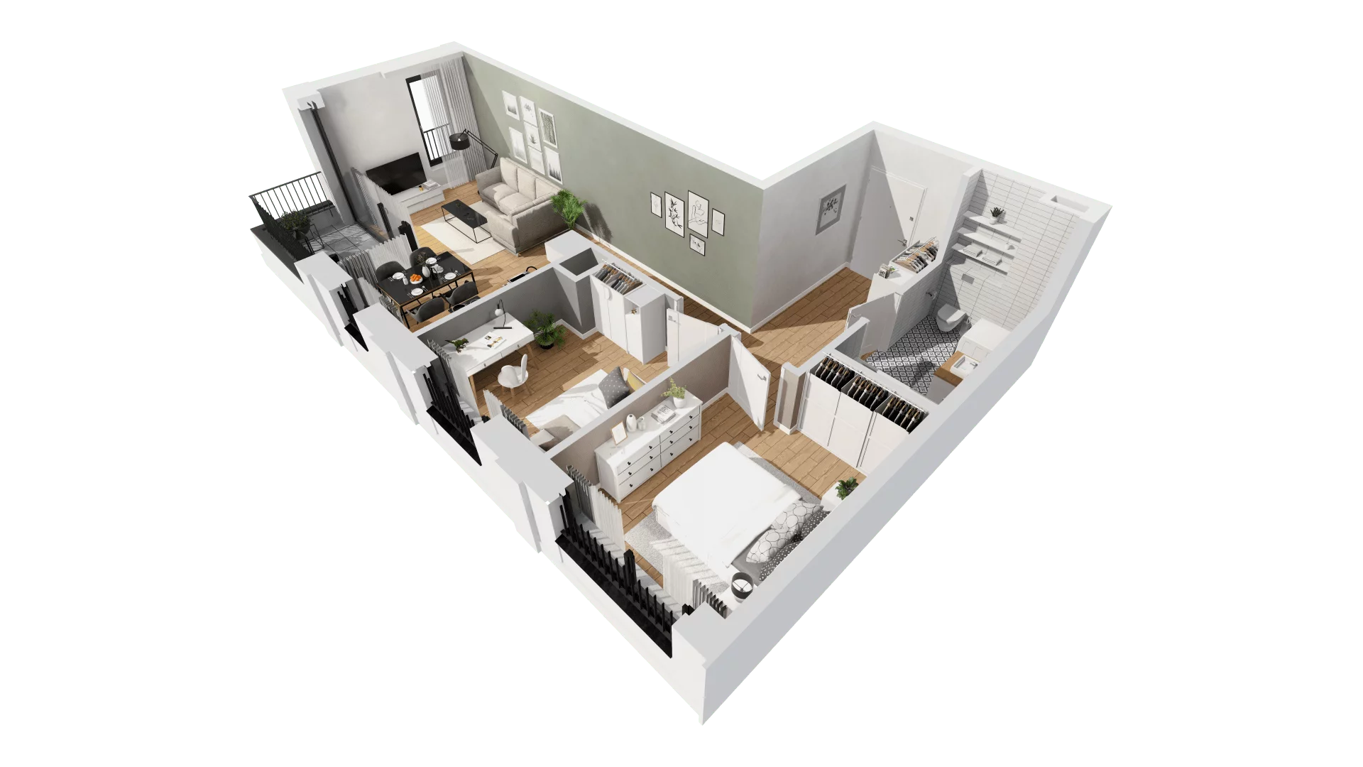 Mieszkanie 55,94 m², piętro 4, oferta nr G/103, DOKI Living - etap II, Gdańsk, Śródmieście, ul. Aleja Doki