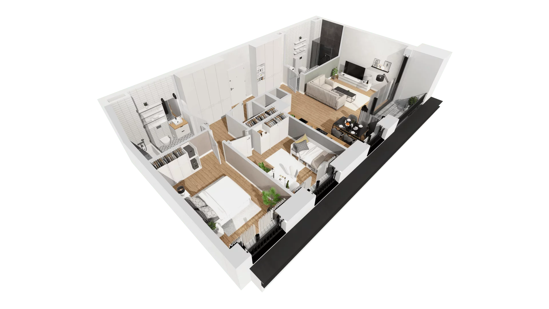 Mieszkanie 73,54 m², piętro 8, oferta nr G/144, DOKI Living - etap II, Gdańsk, Śródmieście, ul. Aleja Doki