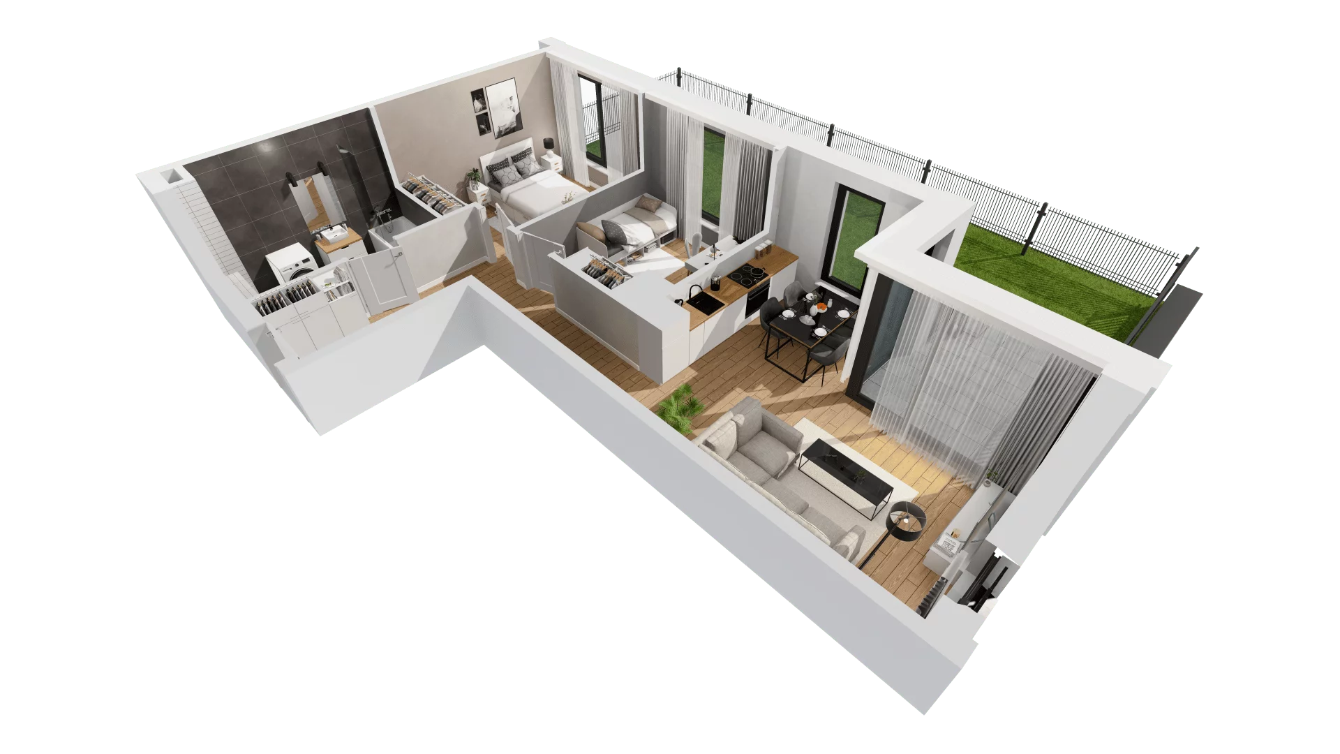 Mieszkanie 55,94 m², piętro 1, oferta nr G/147, DOKI Living - etap II, Gdańsk, Śródmieście, ul. Aleja Doki