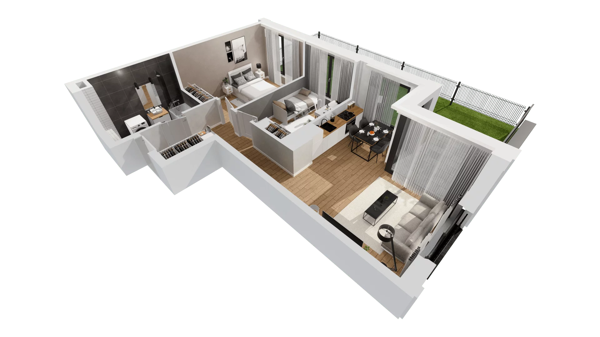 Mieszkanie 57,01 m², piętro 1, oferta nr G/73, DOKI Living - etap II, Gdańsk, Śródmieście, ul. Aleja Doki