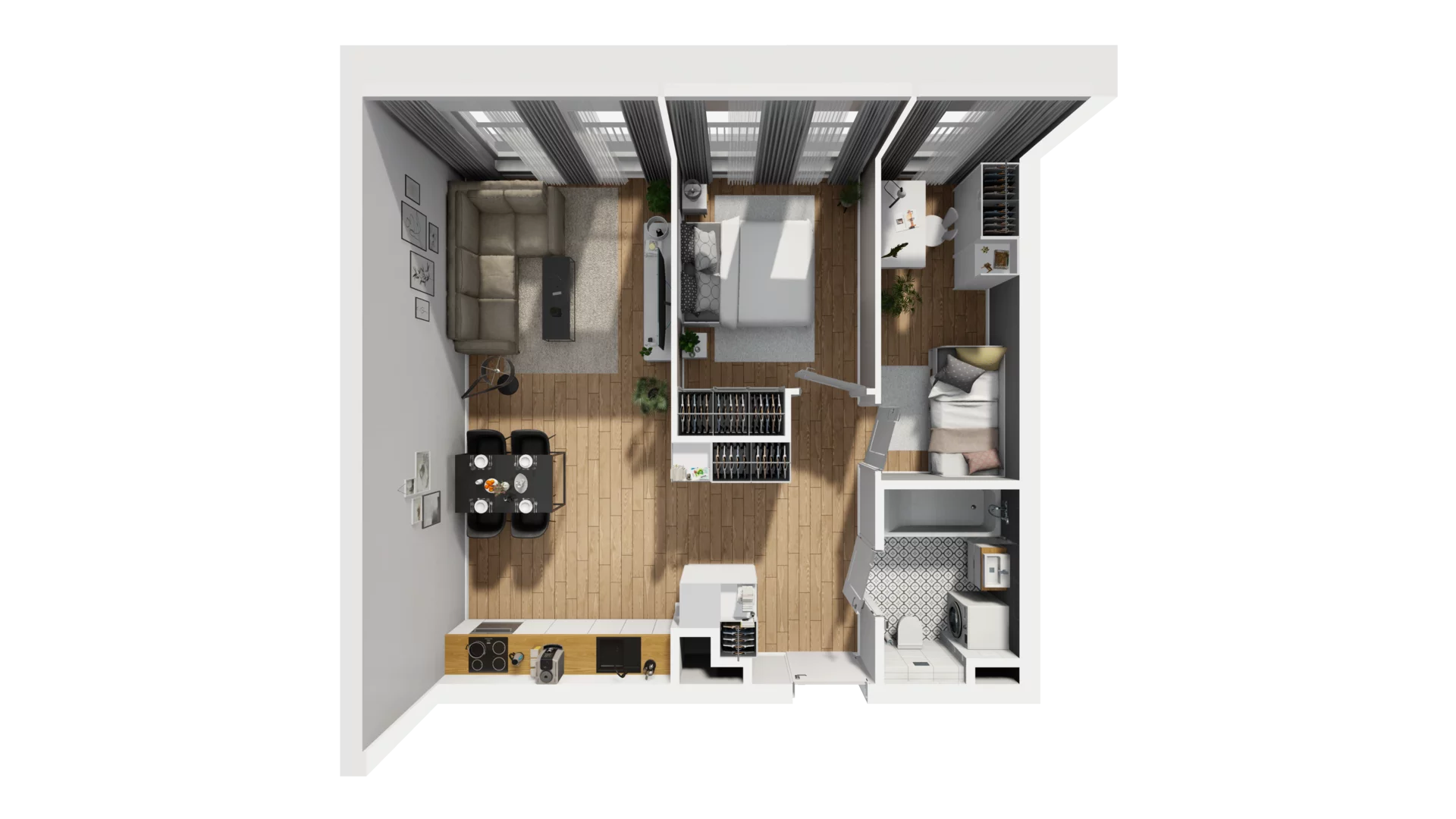 3 pokoje, mieszkanie 51,79 m², piętro 1, oferta nr A/32, Jaskółcza, Gdańsk, Śródmieście, Dolne Miasto, ul. Jaskółcza